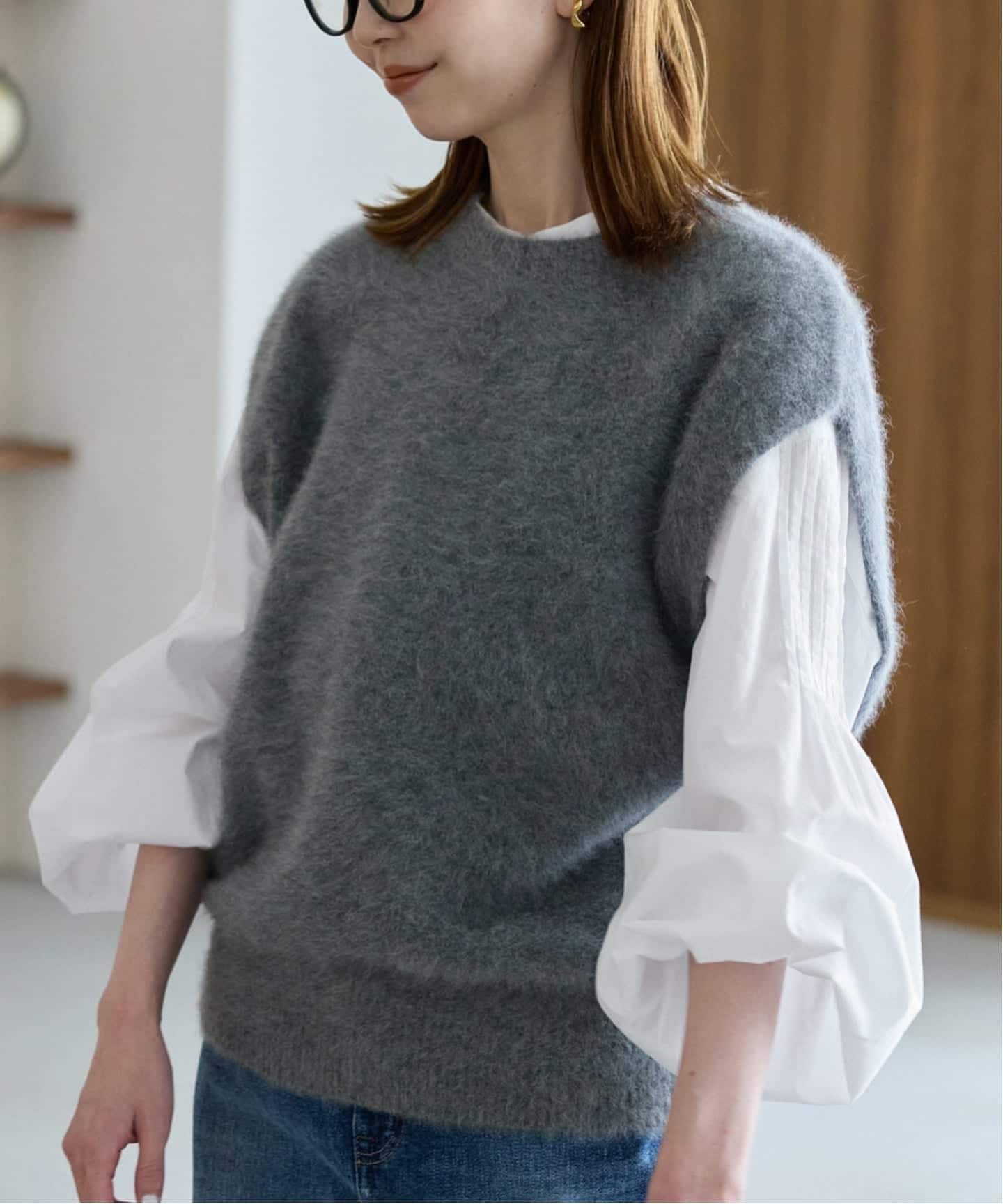 WEB限定/追加予約》ピンタックバルーンスリーブブラウス（シャツ