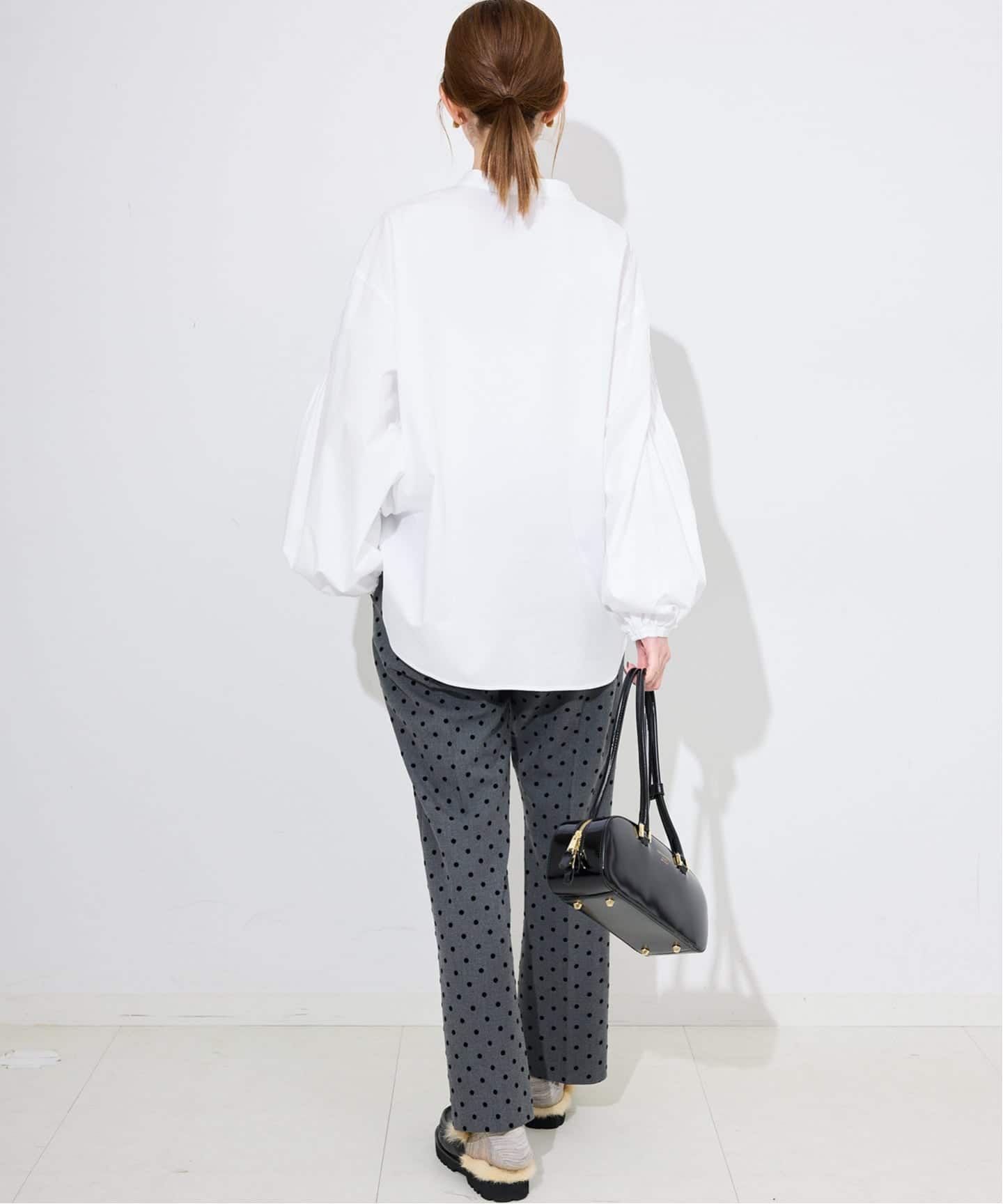 WEB限定/追加》ピンタックバルーンスリーブブラウス（シャツ／ブラウス