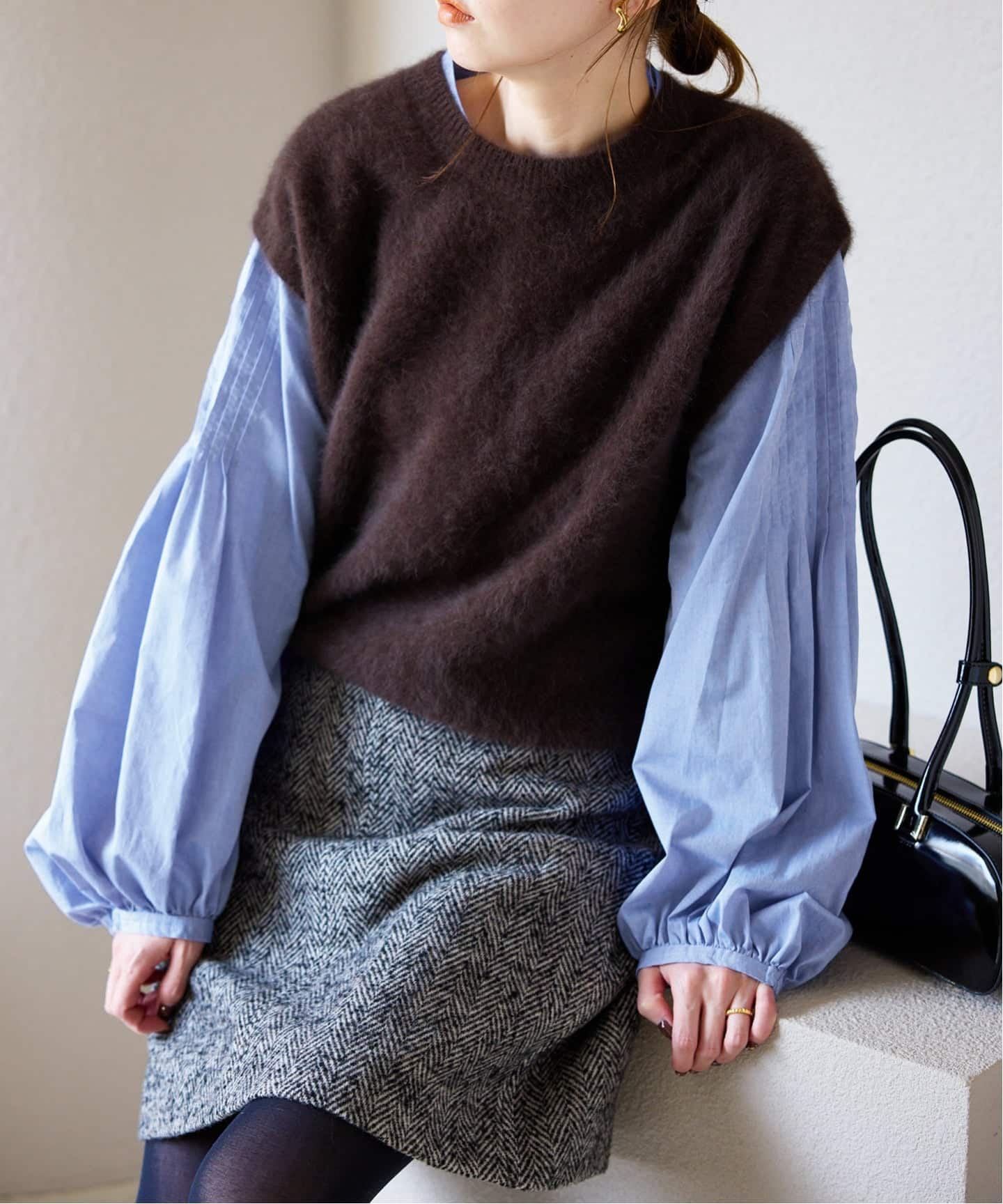 WEB限定/追加予約》ピンタックバルーンスリーブブラウス（シャツ