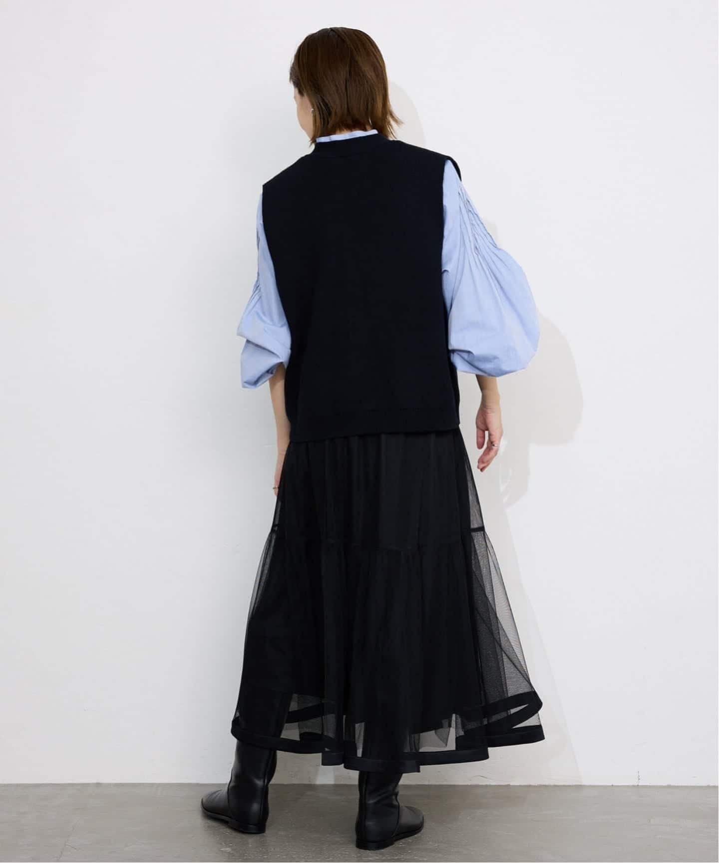 WEB限定/追加2予約》ピンタックバルーンスリーブブラウス（シャツ