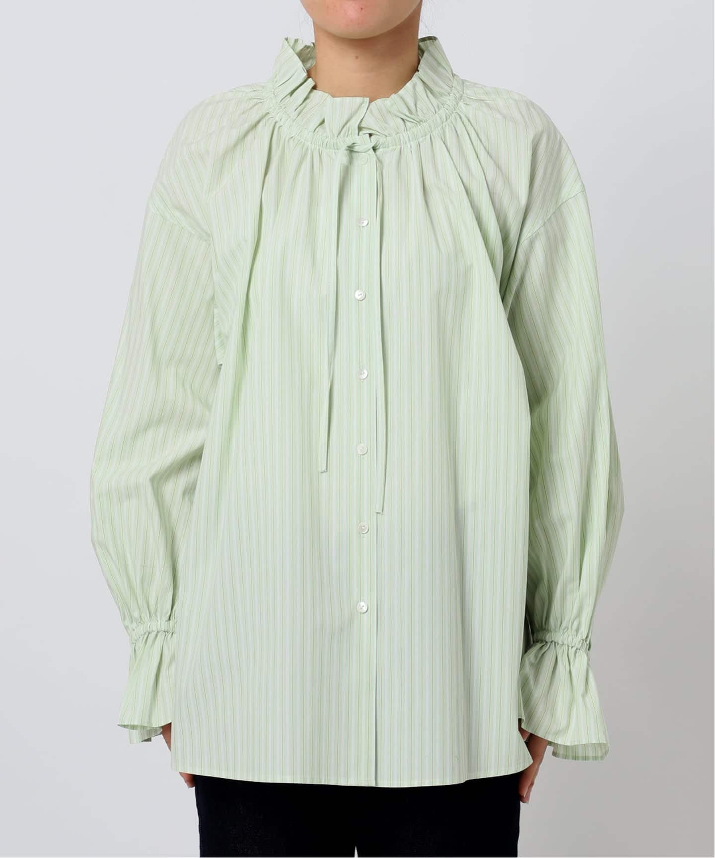 追加予約》タイプライターフリルブラウス（シャツ／ブラウス）｜SLOBE