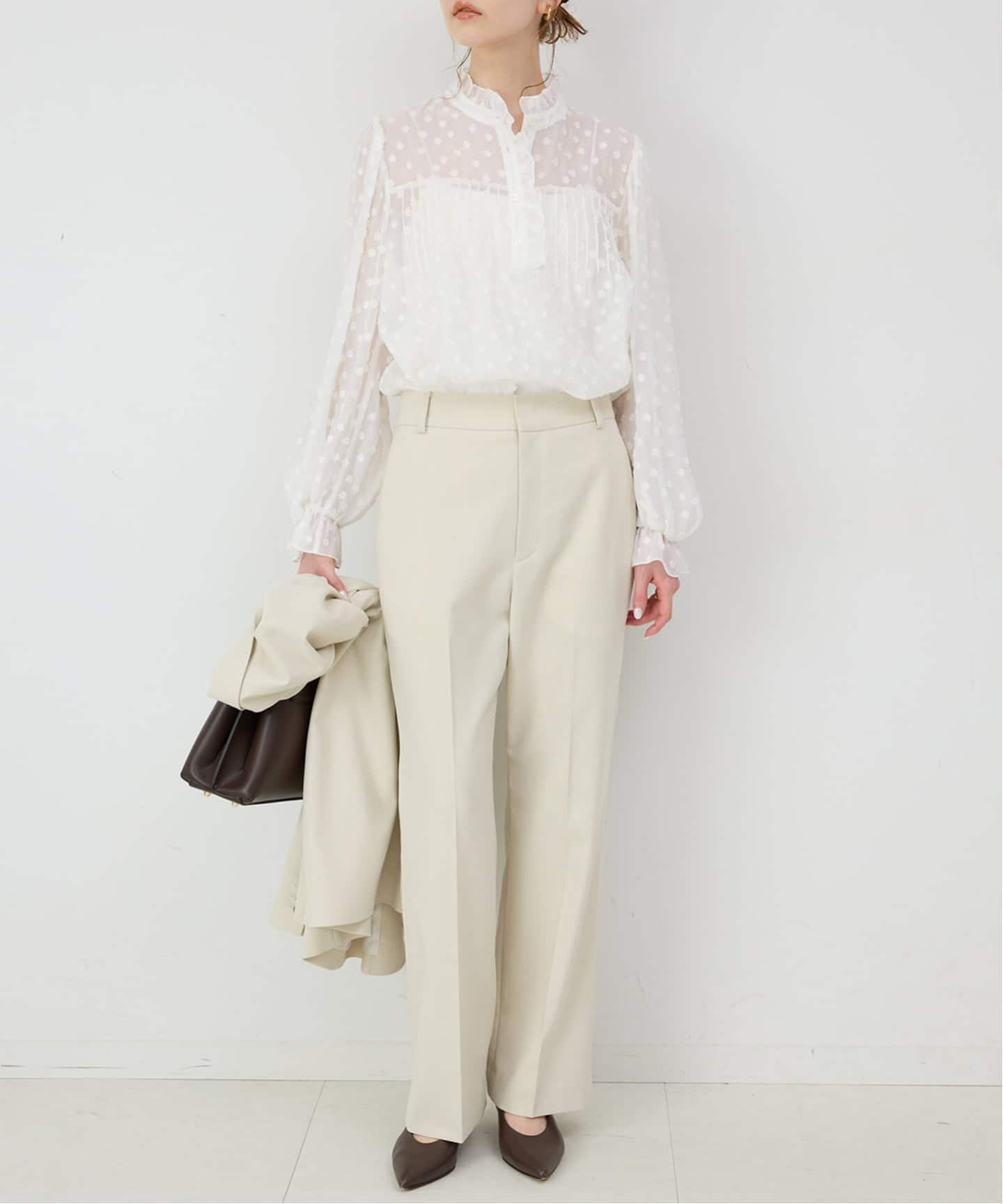 Haruさん専用SLOBE IENA フラワージャガードフリルブラウス WEB限定/追加予約》フラワージャガードフリルブラウス（シャツ