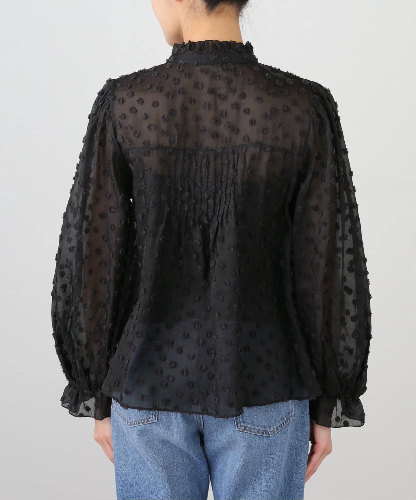 WEB限定/追加予約》フラワージャガードフリルブラウス（シャツ