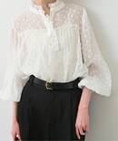 《WEB限定/追加予約》フラワージャガードフリルブラウス