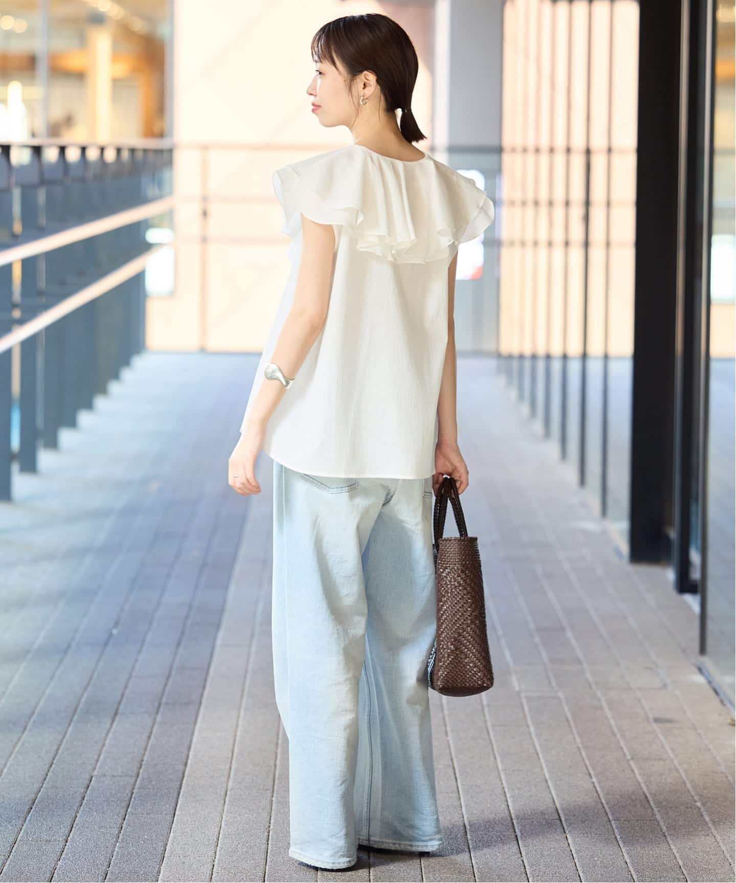 【スローブイエナ】コットンラッフルブラウス コットンラッフルブラウス（シャツ／ブラウス）｜SLOBE IENA（スローブ