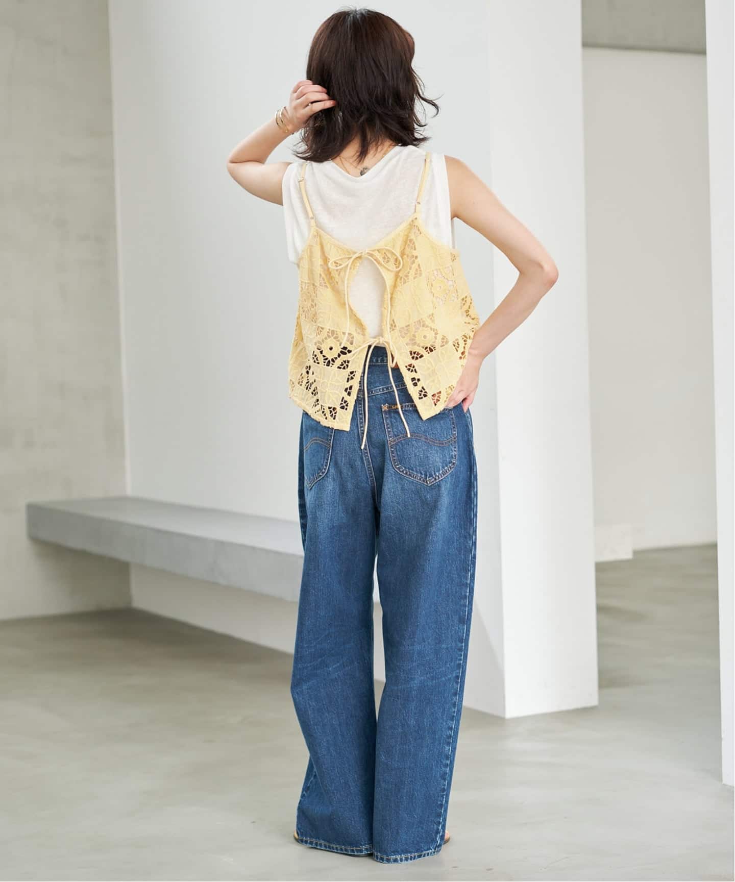 予約》Indiaスクエア刺繍キャミ（キャミソール）｜SLOBE IENA