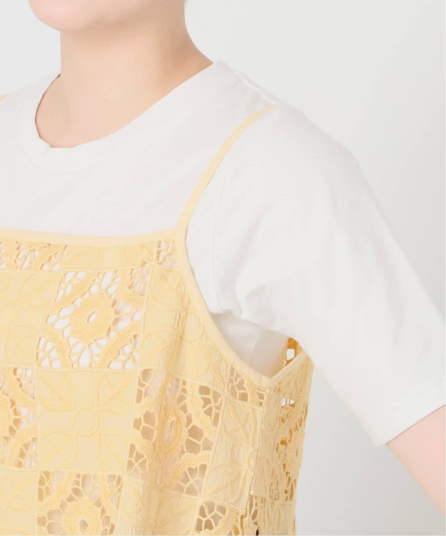 予約》Indiaスクエア刺繍キャミ（キャミソール）｜SLOBE IENA