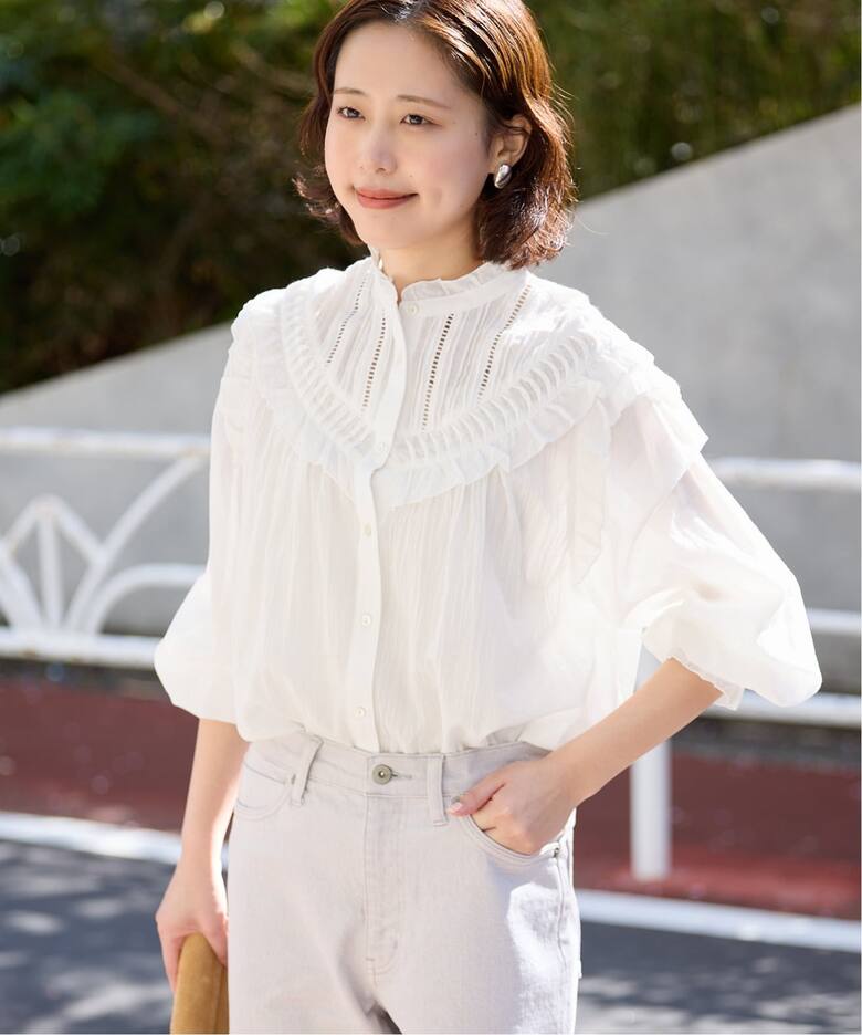 WEB限定/追加予約》フリルピンタックブラウス（シャツ／ブラウス 