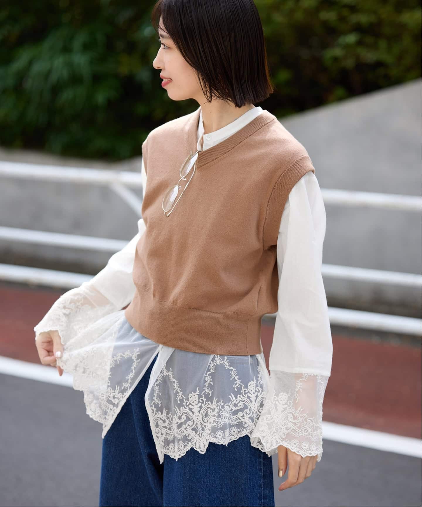 WEB限定/追加予約》チュールレースブラウス（シャツ／ブラウス