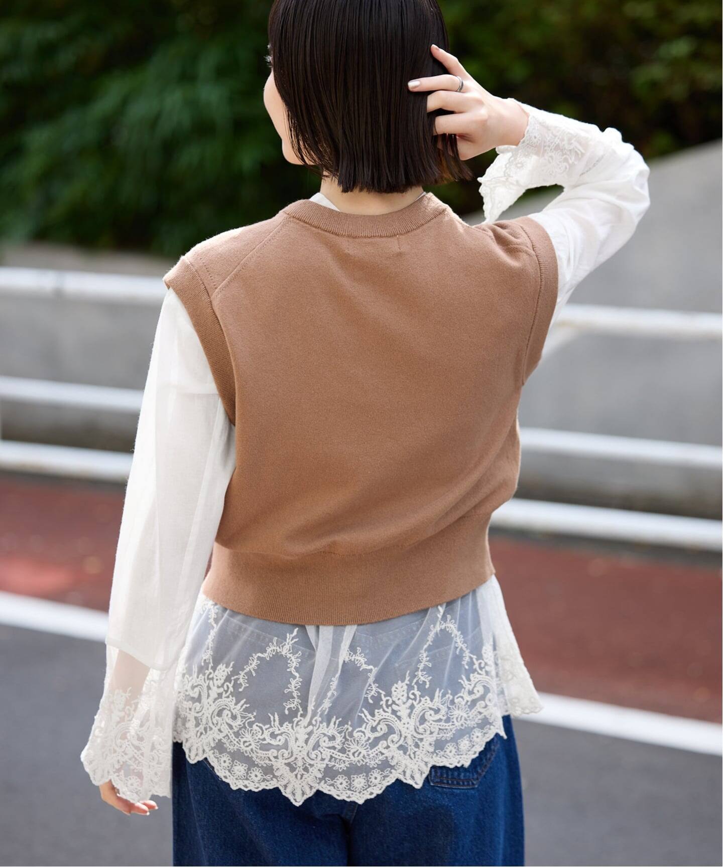 WEB限定/追加予約》チュールレースブラウス（シャツ／ブラウス