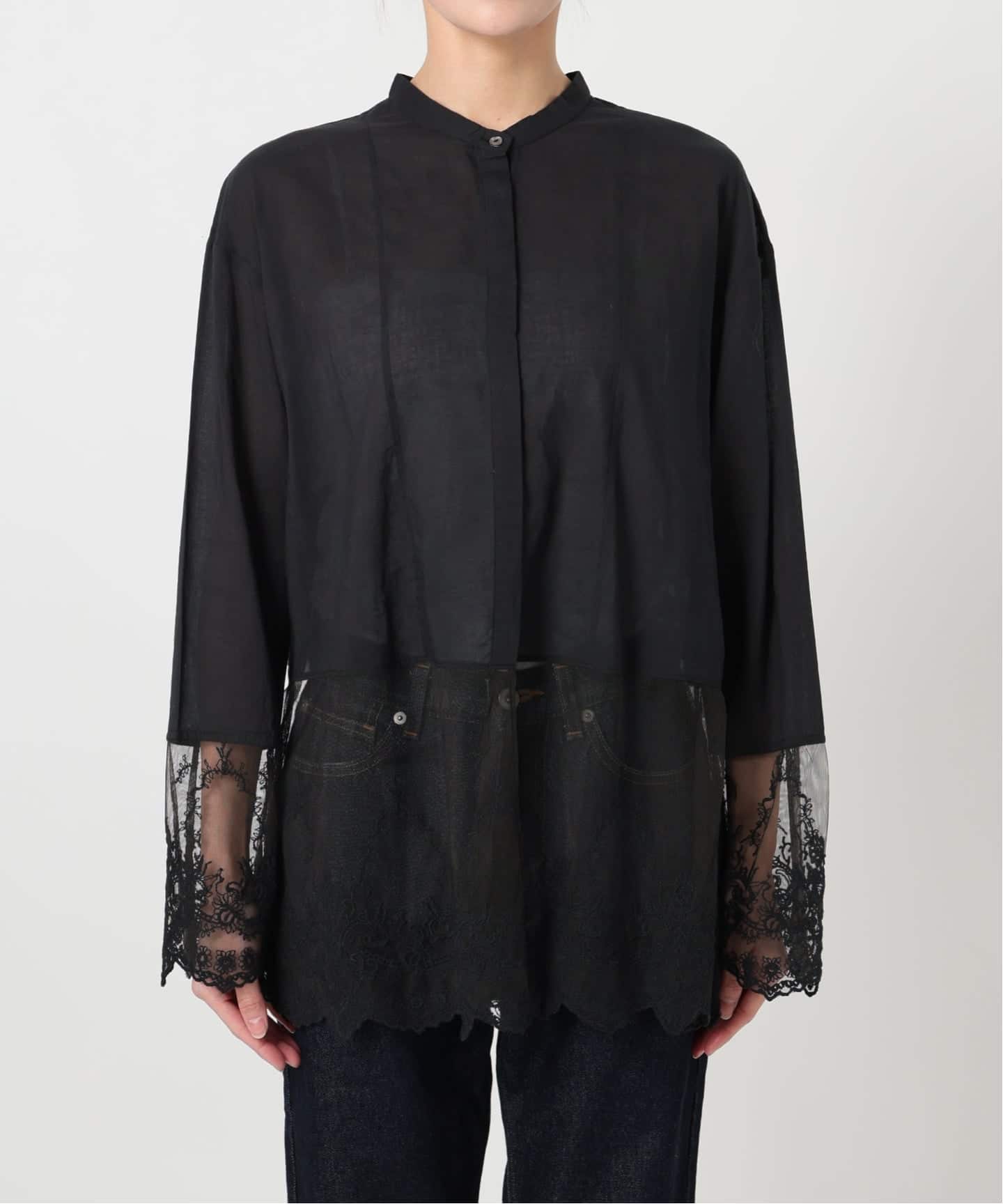 WEB限定/追加予約》チュールレースブラウス（シャツ／ブラウス