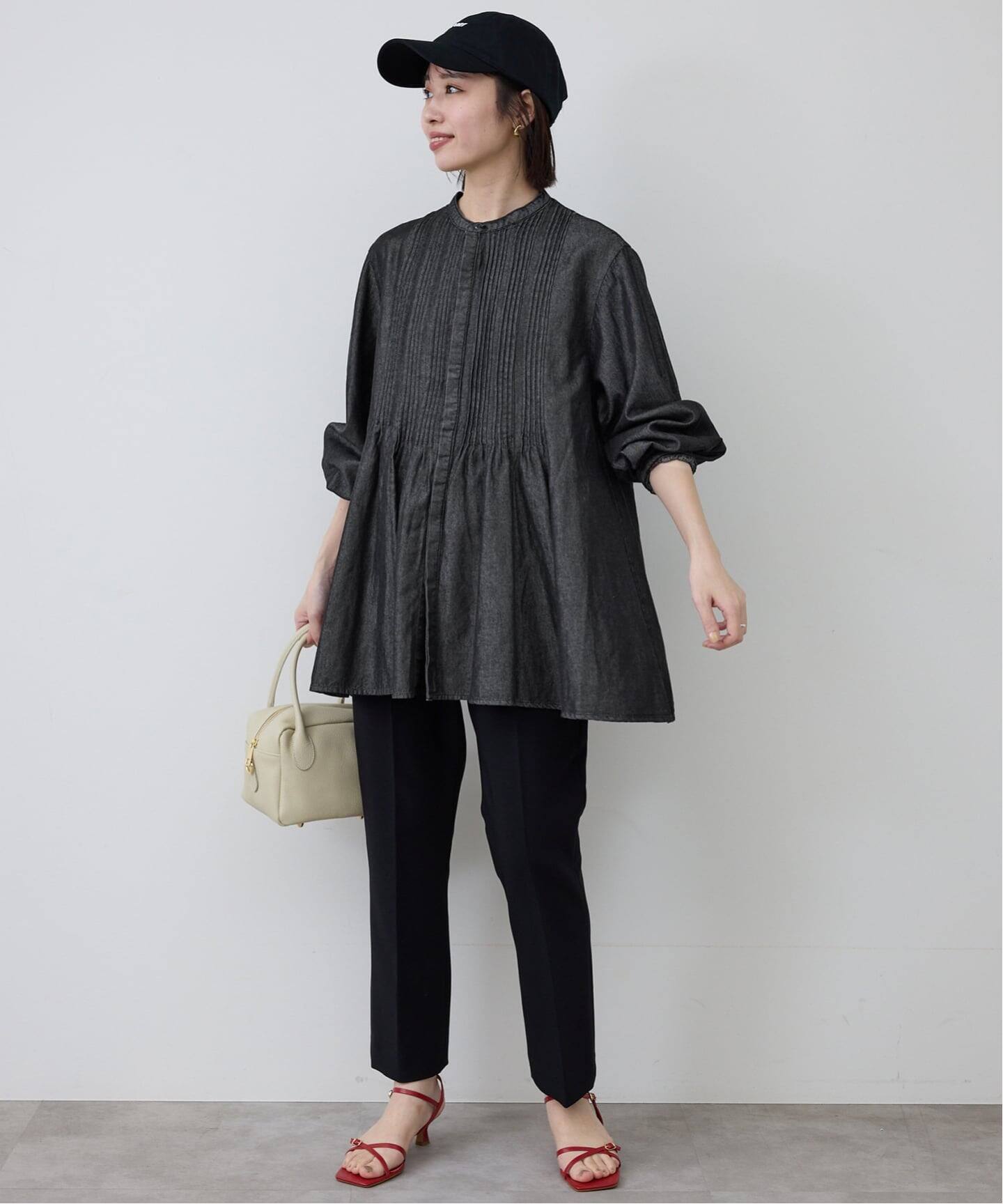 予約》LEDENIM ボサム ペプラムデニムブラウス（シャツ／ブラウス