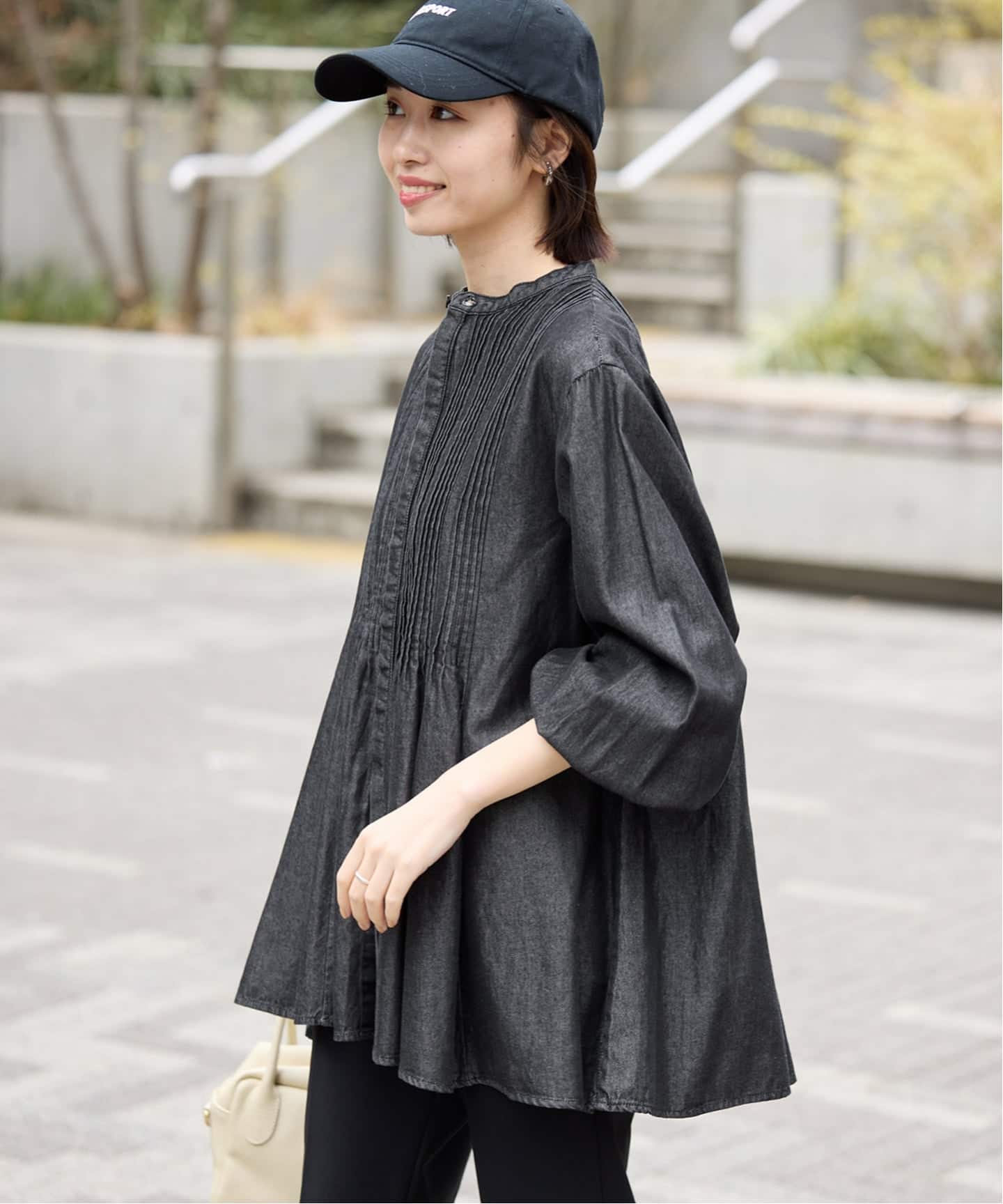 WEB限定/追加予約》LEDENIM ボサム ペプラムデニムブラウス（シャツ