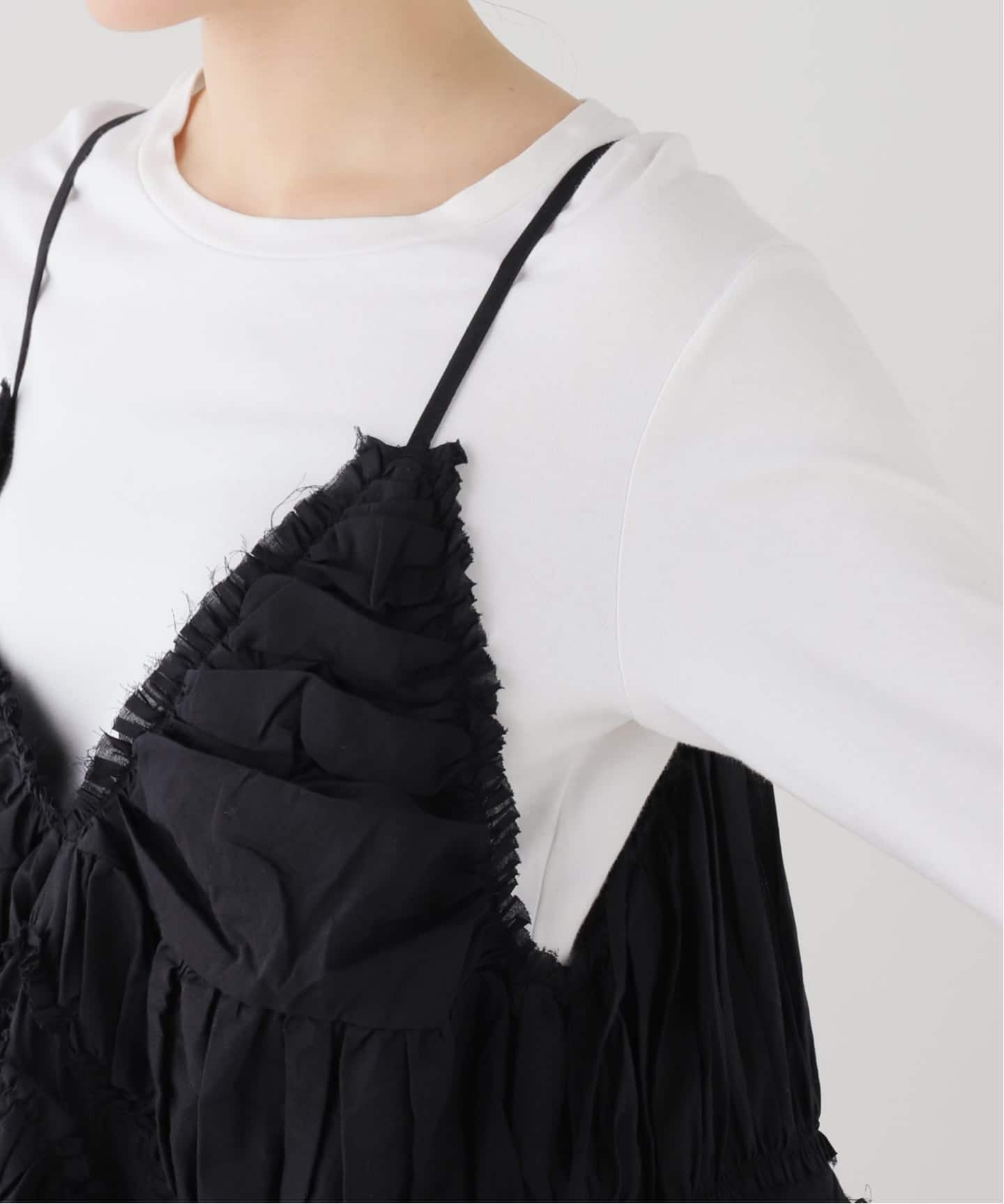 crinkle crinkle crinkle frill gather volume camisole CC-4520