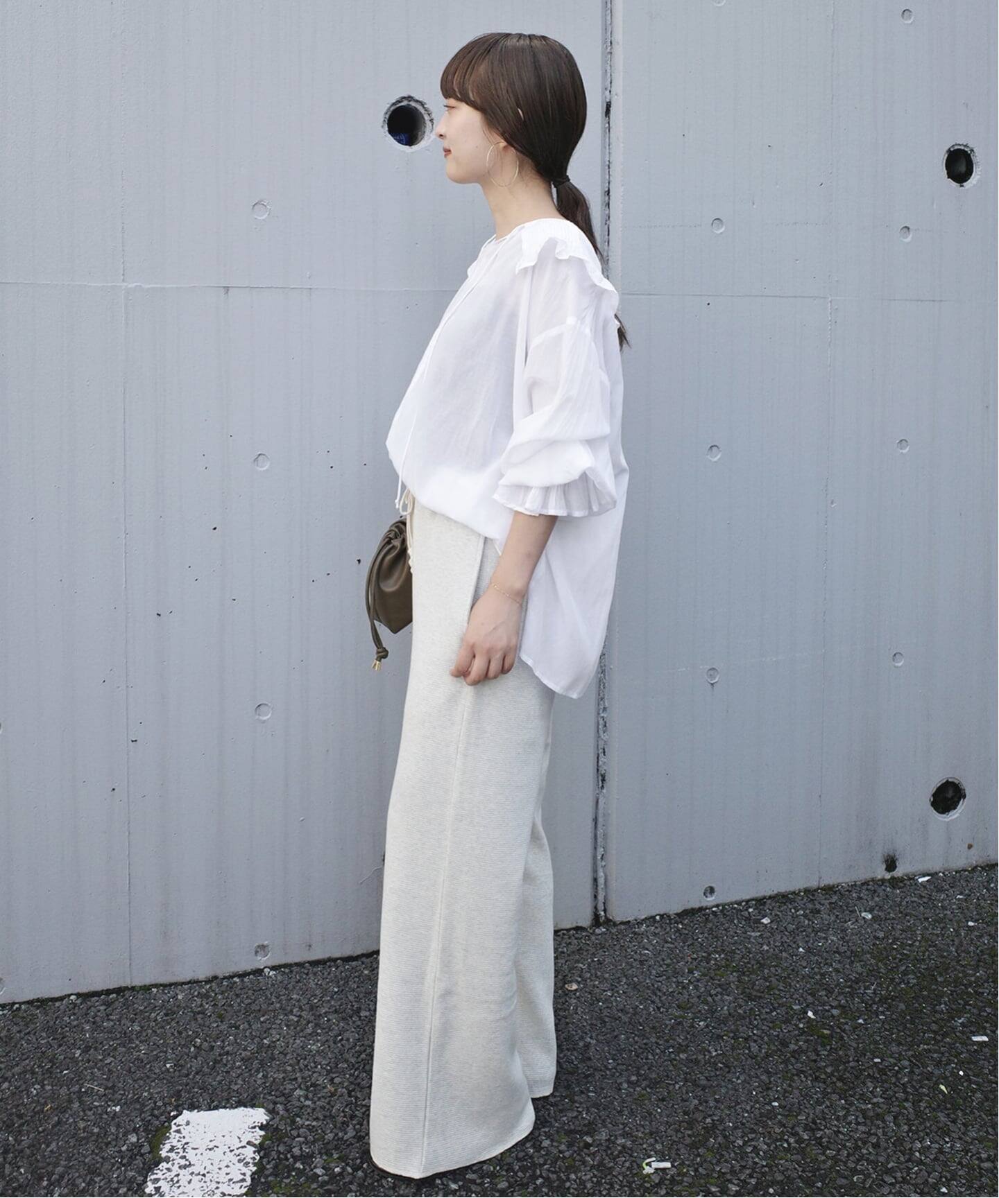 normment/ノーメント COTTON RAYON PINTUCK COLLAR BLOUSE S26P1586 