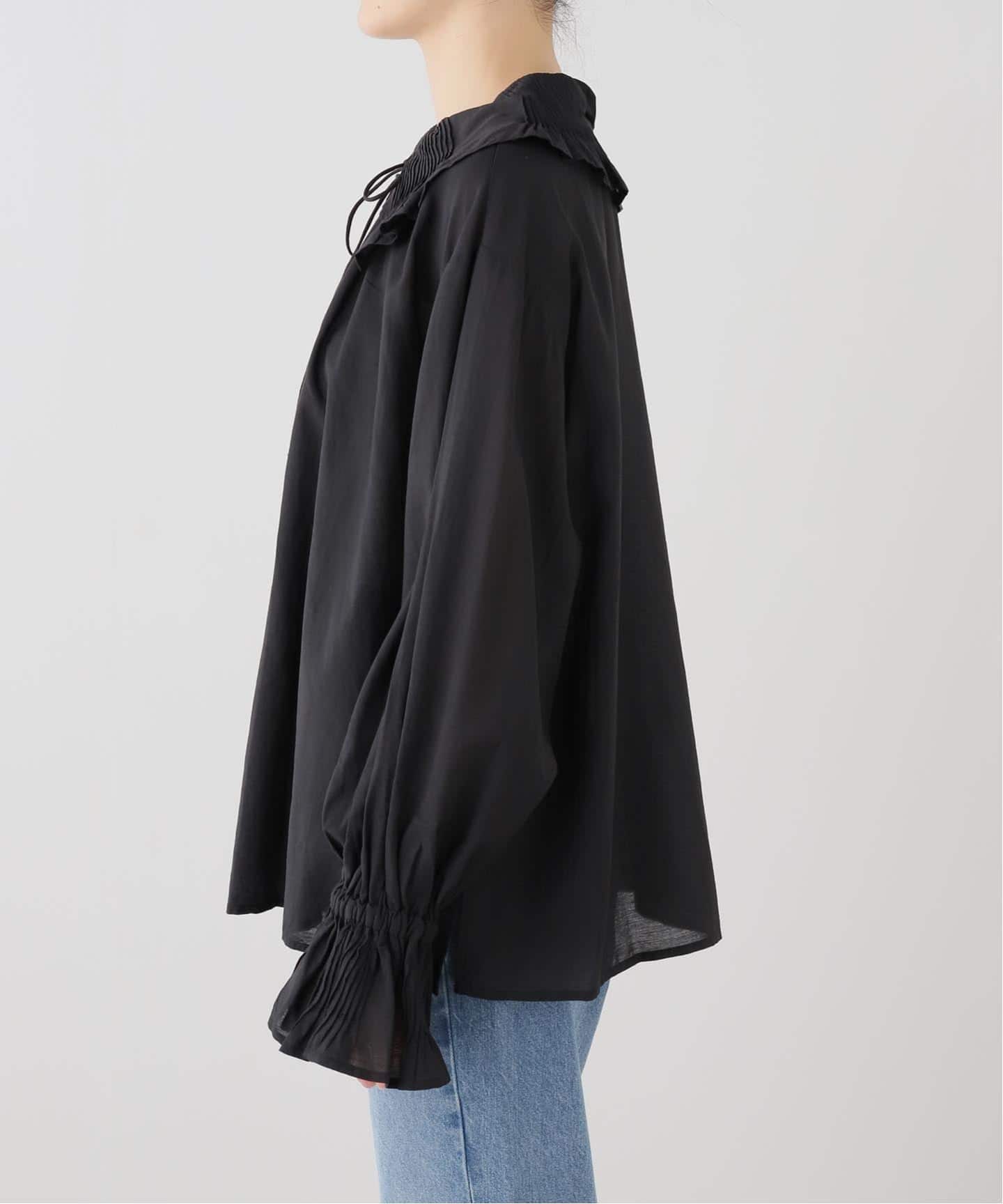 NOMINATE ブラウス（新品・未使用） normment/ノーメント COTTON RAYON PINTUCK COLLAR BLOUSE S26P1586