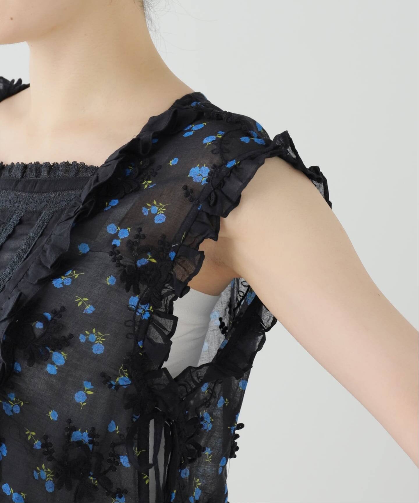 SLOBE IENA - 【crinkle crinkle crinkle】ベスト crinkle crinkle crinkle sheer flower vest blouse CC-4535（シャツ