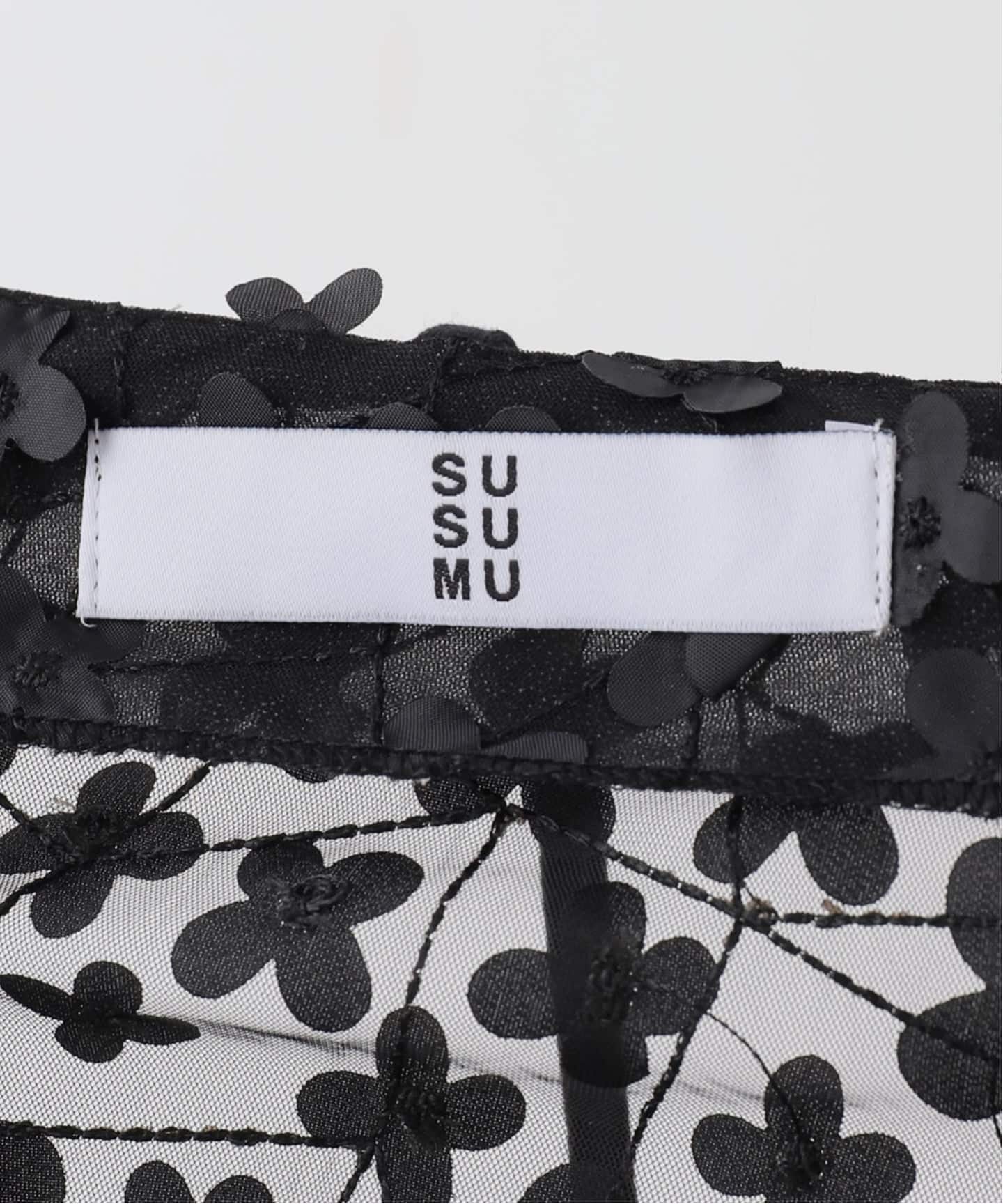 SUSUMU/ススム フラワーキャミソール WHANASITOP BLACK（キャミソール