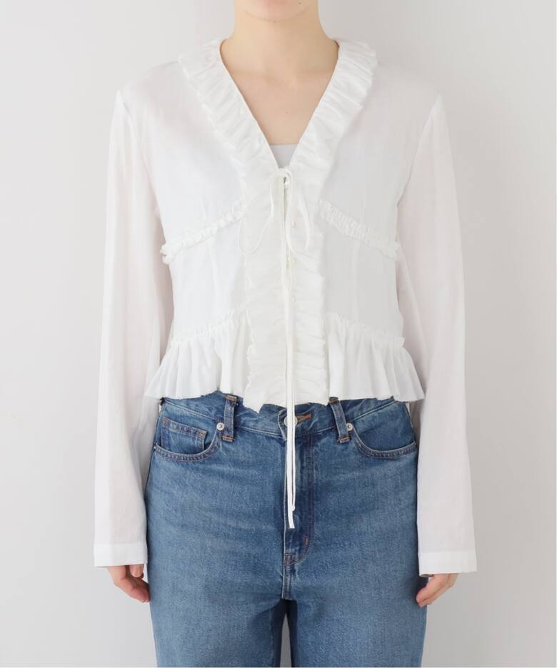 LOW CLASSIC LC/ロウ クラシック エルシーフリルブラウス LC253BL01OW 