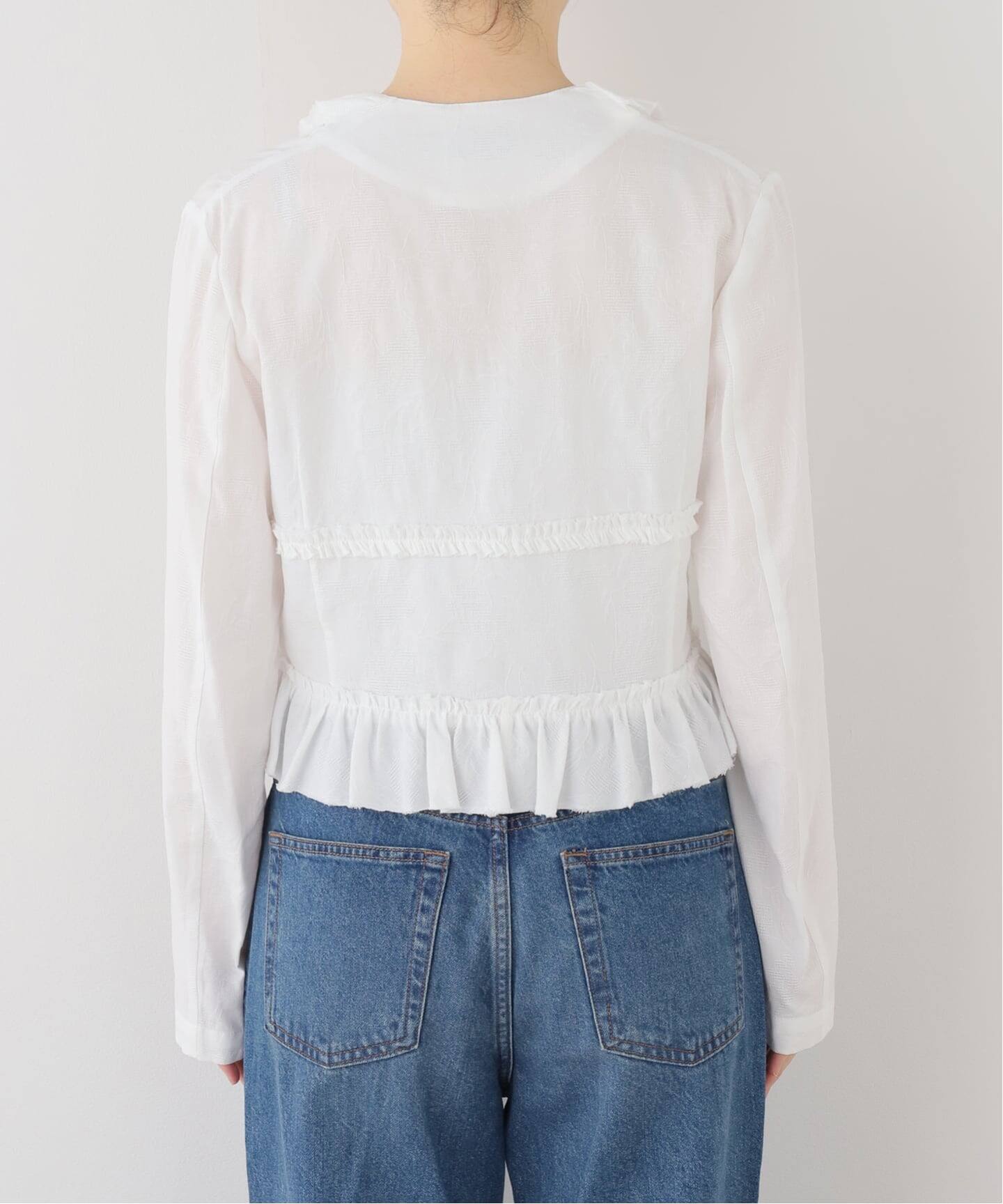 LOW CLASSIC LC/ロウ クラシック エルシーフリルブラウス LC253BL01OW 