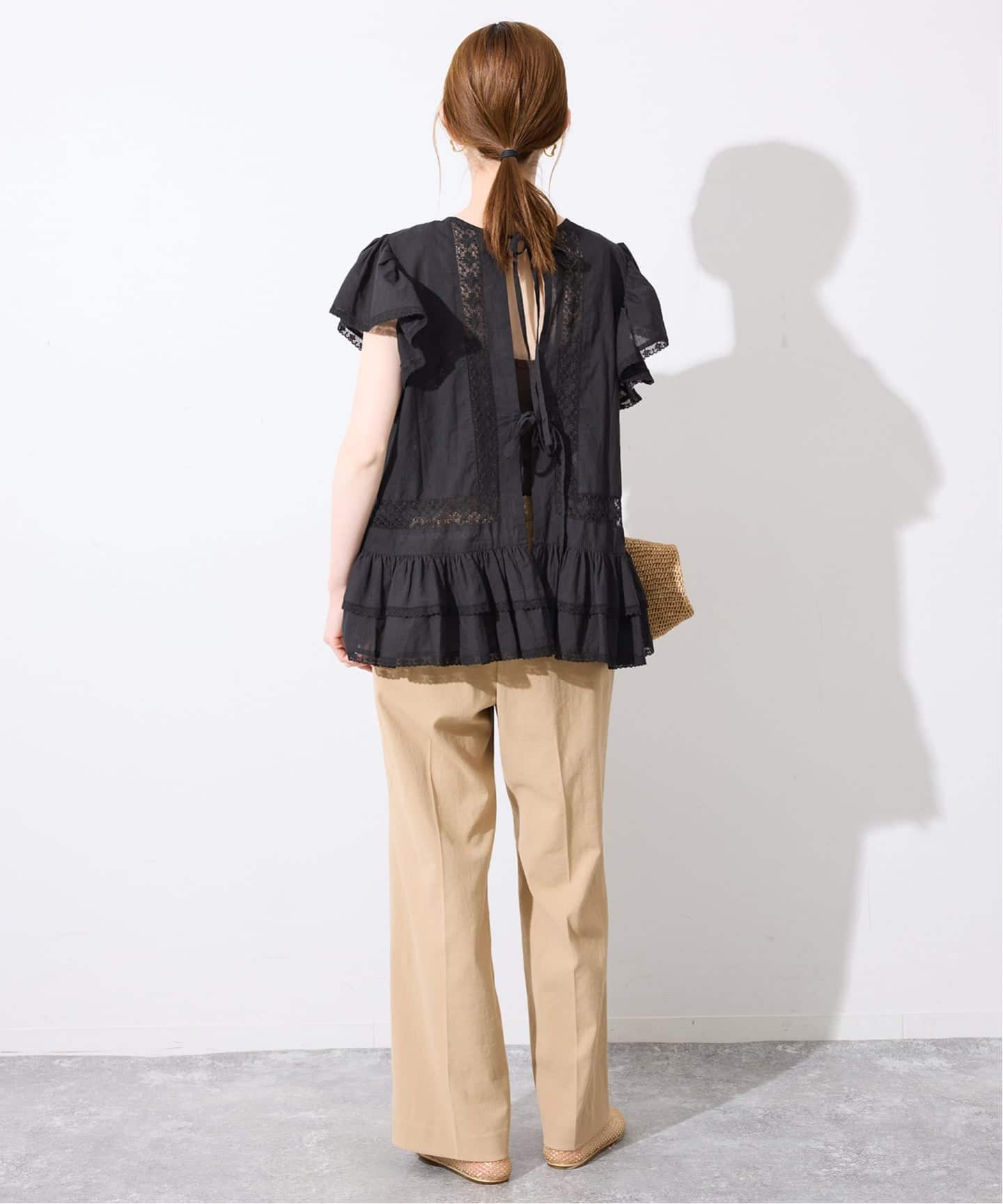 crinkle crinkle crinkle SLOBE別注 front tapestry 2way blouse