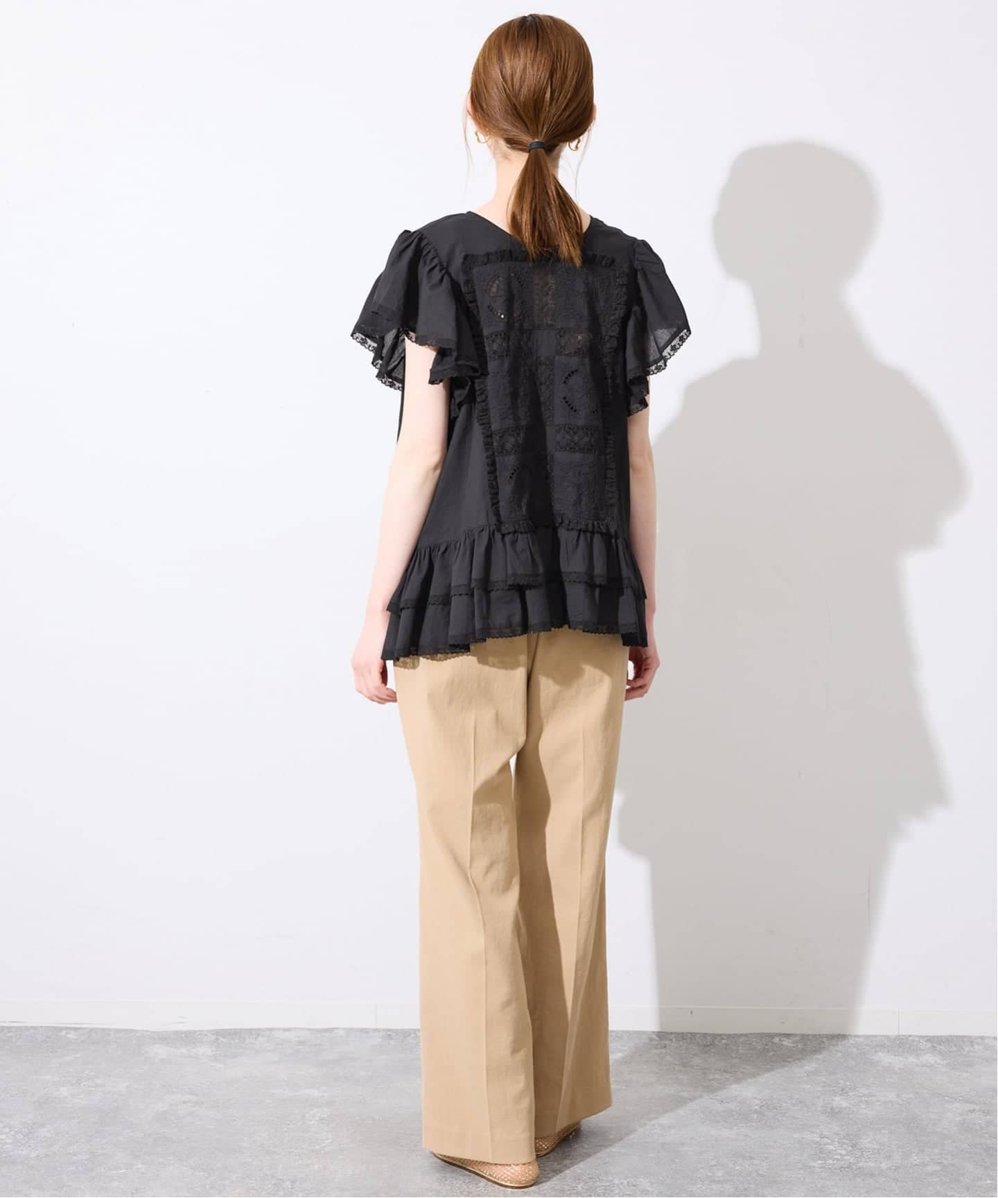 crinkle crinkle crinkle SLOBE別注 front tapestry 2way blouse