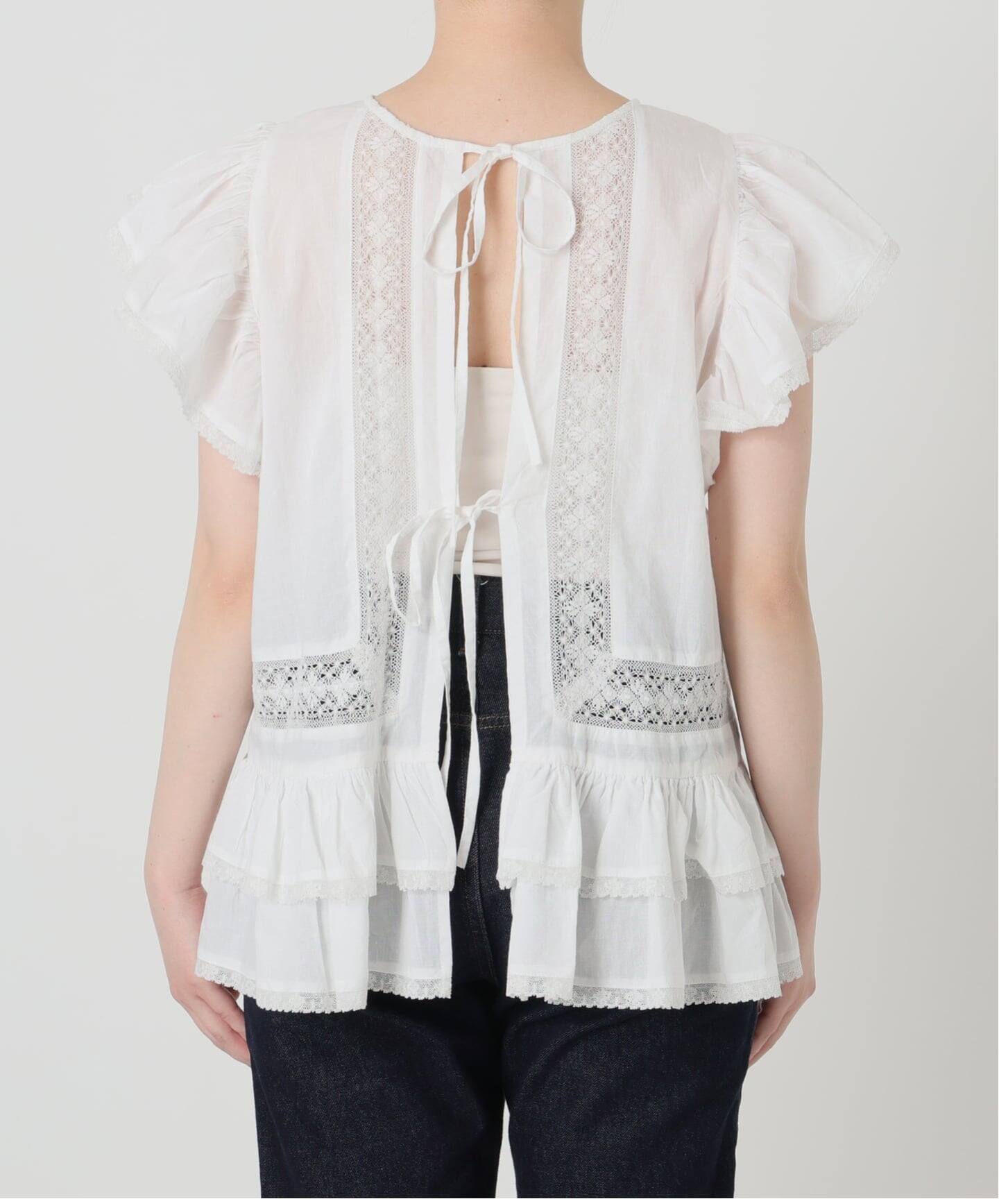 crinkle crinkle crinkle SLOBE別注 front tapestry 2way blouse