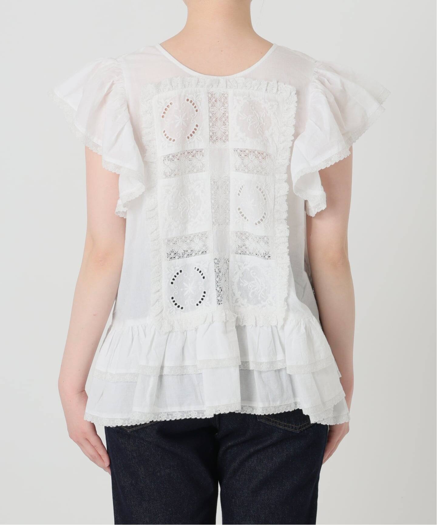 crinkle crinkle crinkle SLOB別注 crinkle crinkle crinkle SLOBE別注 front tapestry 2way blouse