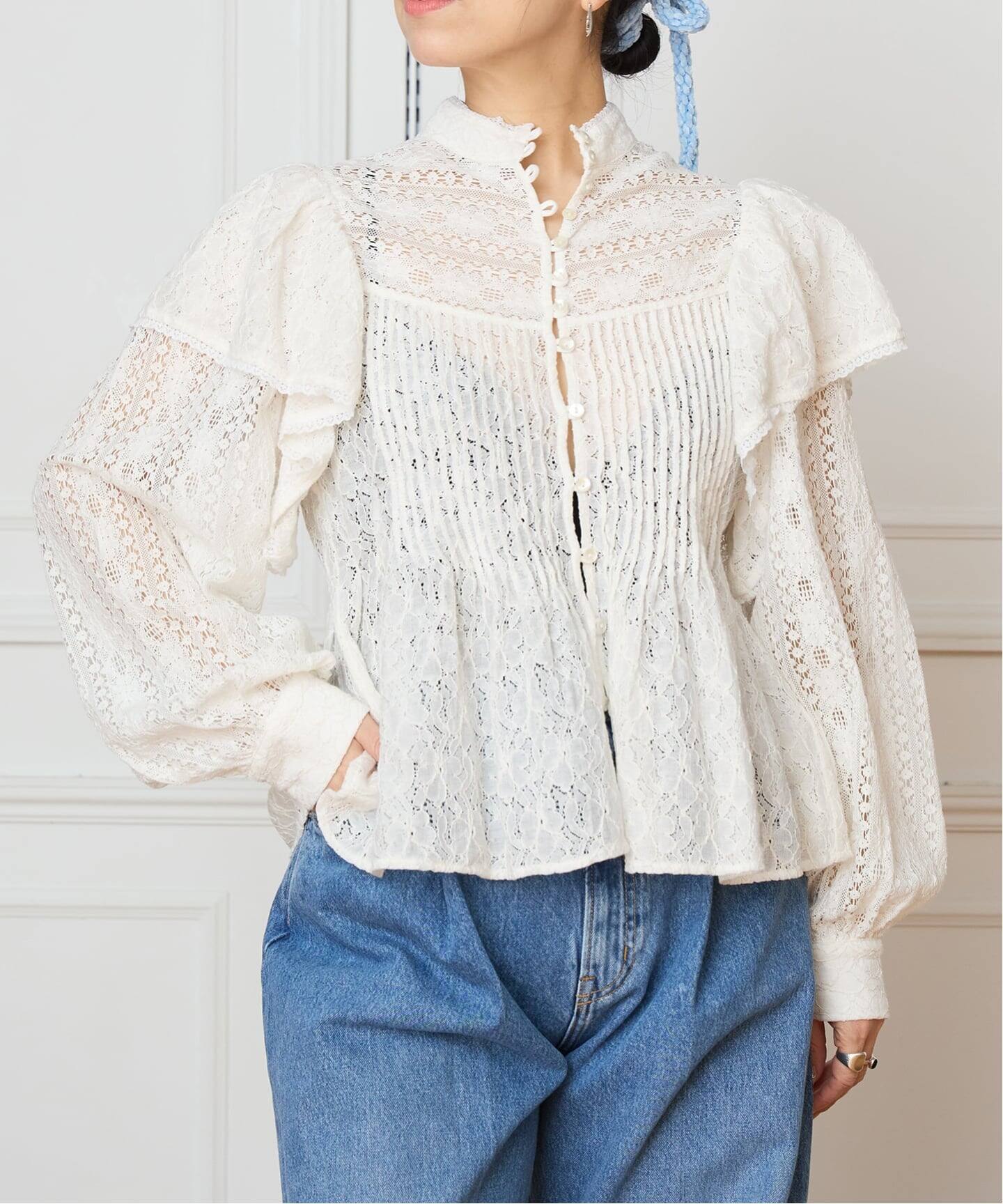 IENA LA BOUCLE レースオンレースブラウス（シャツ／ブラウス）｜IENA 