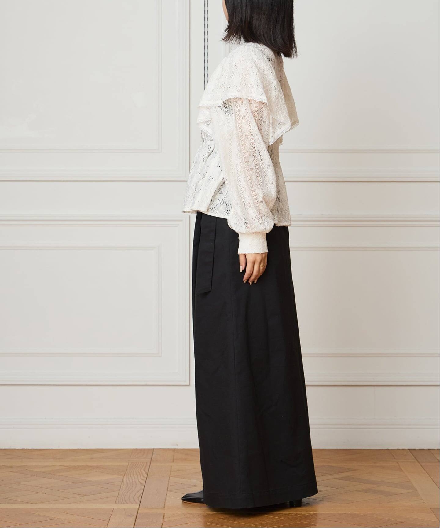 予約》IENA LA BOUCLE レースオンレースブラウス（シャツ／ブラウス