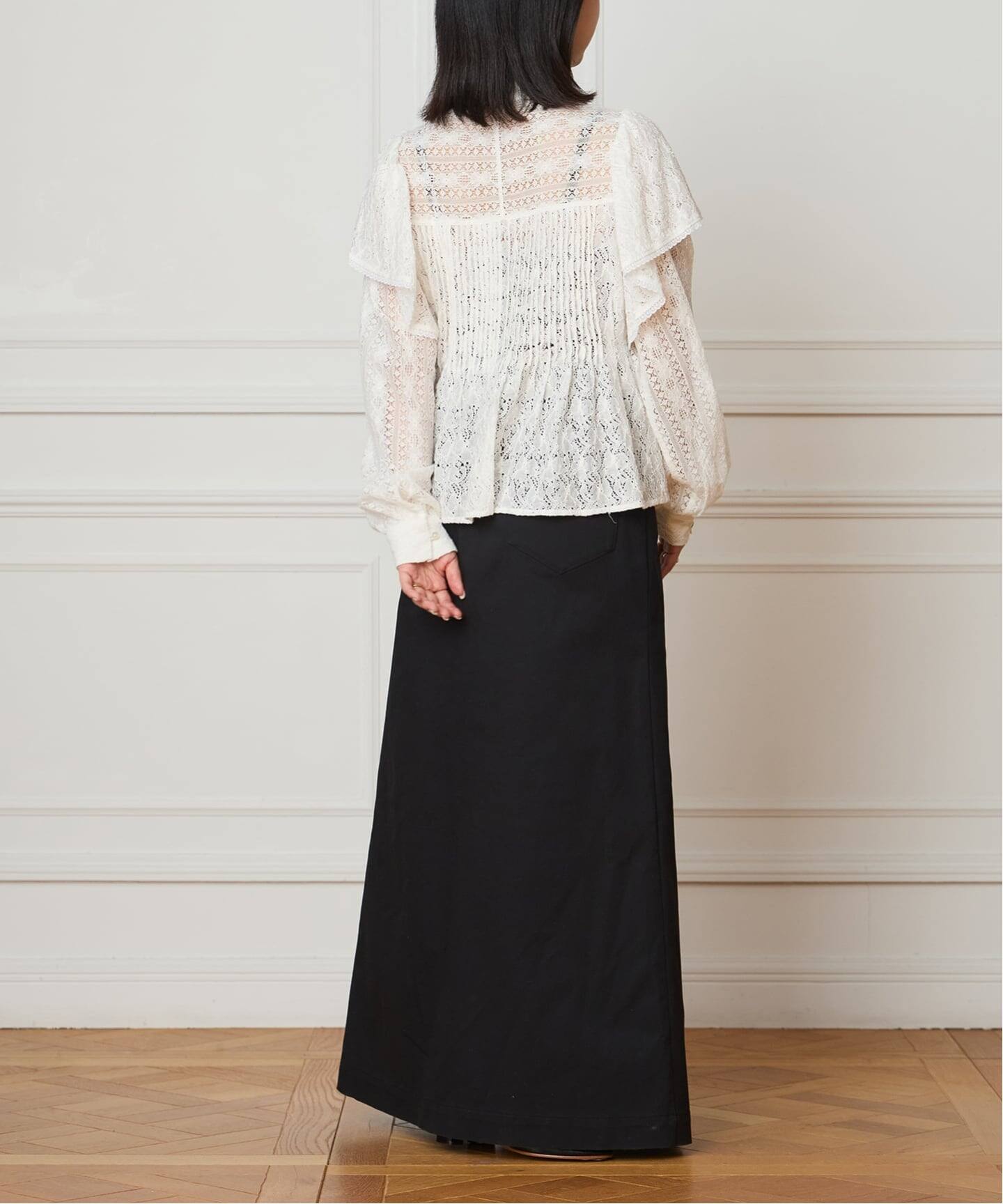 予約》IENA LA BOUCLE レースオンレースブラウス（シャツ／ブラウス