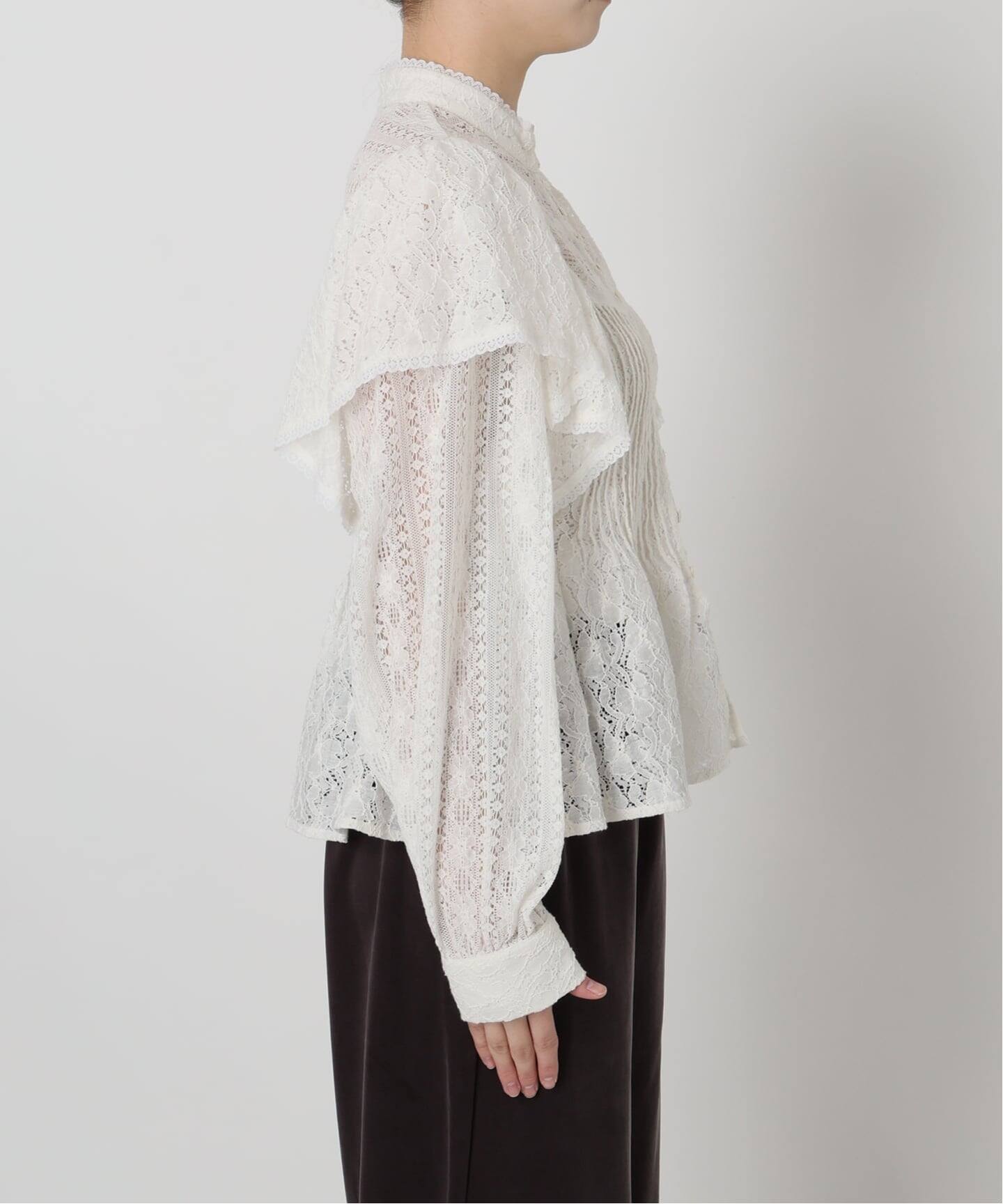 未使用！イエナ　レースブラウス 予約》IENA LA BOUCLE レースオンレースブラウス（シャツ／ブラウス