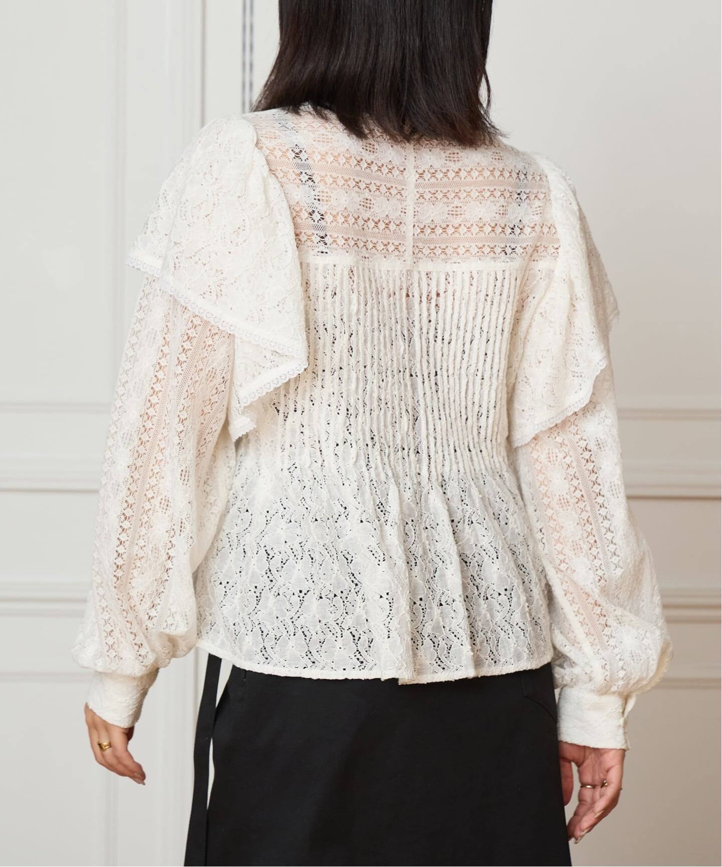 IENA LA BOUCLE レースオンレースブラウス（シャツ／ブラウス）｜IENA 
