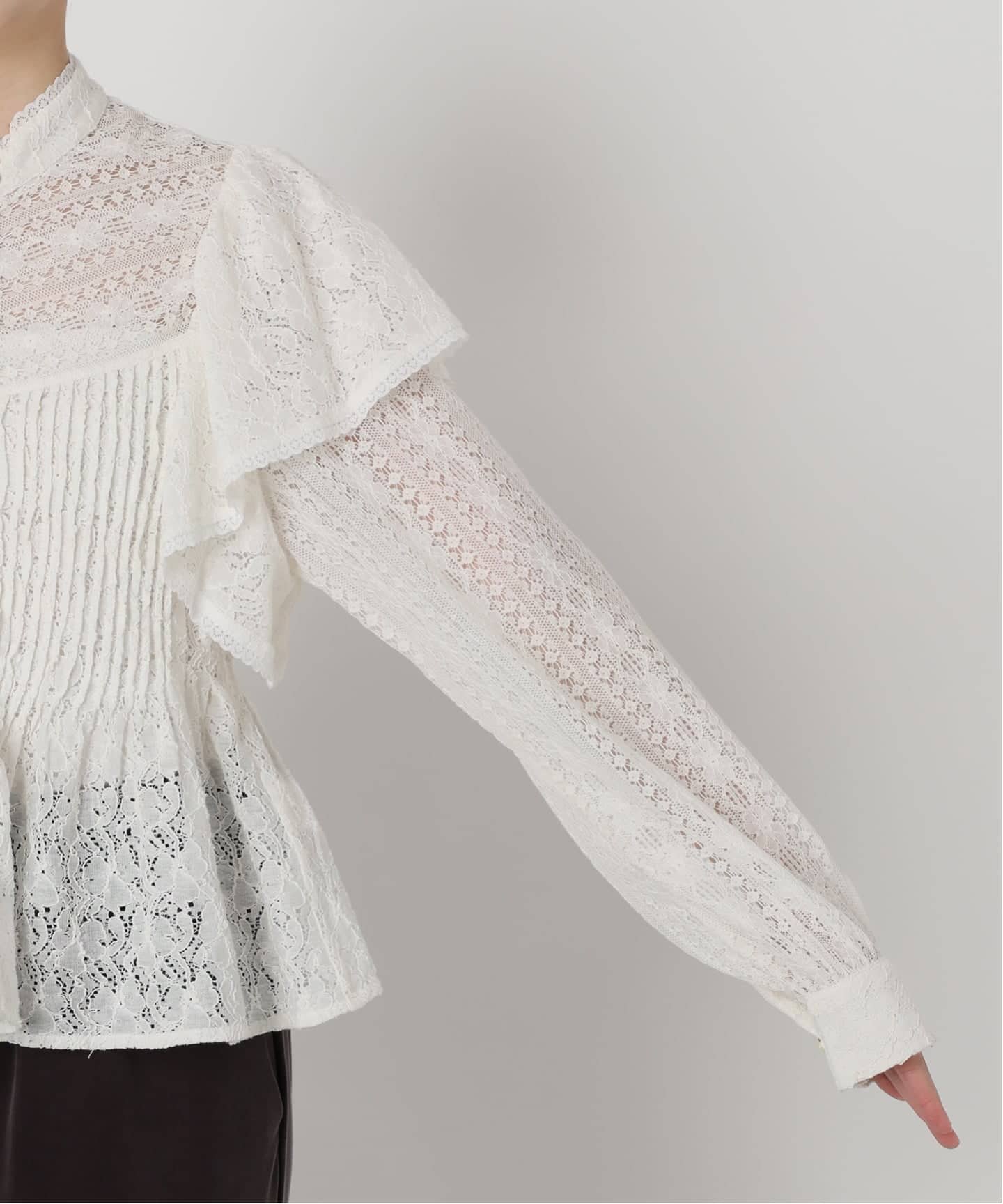 IENA LA BOUCLE レースオンレースブラウス（シャツ／ブラウス）｜IENA