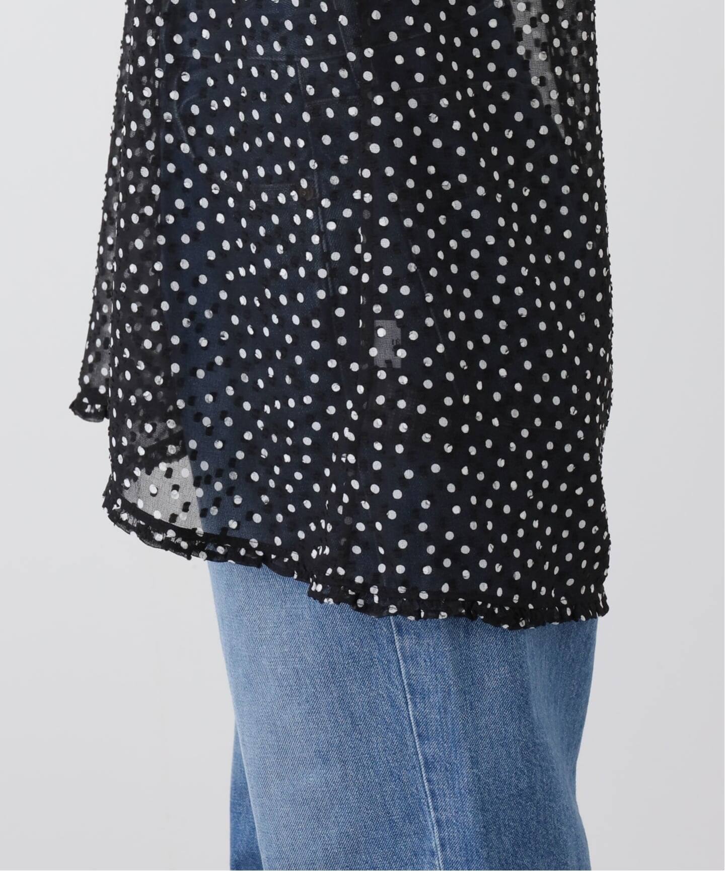 IENAイエナ BONSUI POLKA ドットブラウス 新品 ドットフリルブラウス（シャツ／ブラウス）｜IENA（イエナ）の通販