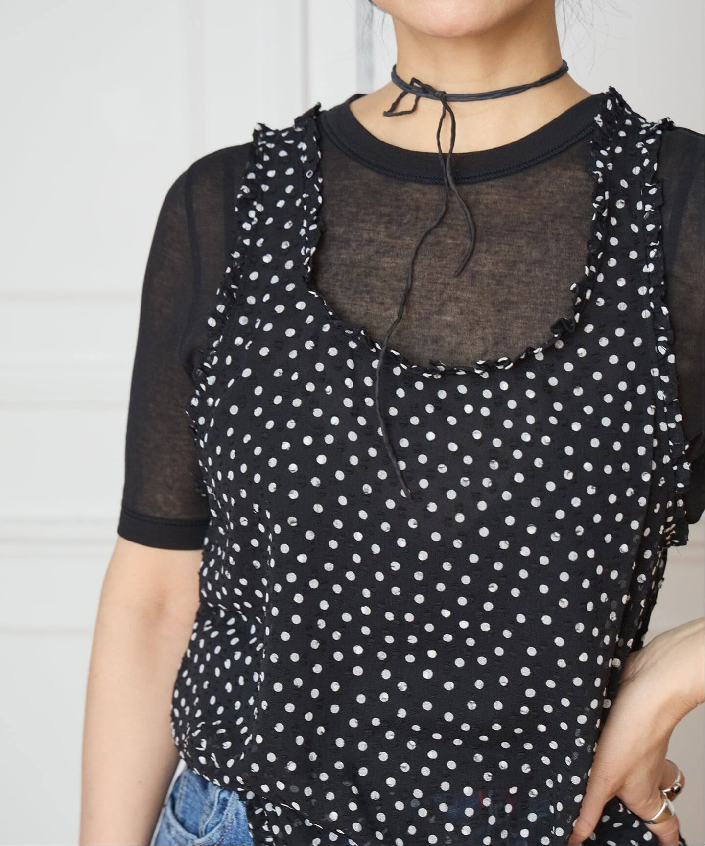 IENA LA BOUCLE シアードットタンクブラウス（シャツ／ブラウス 