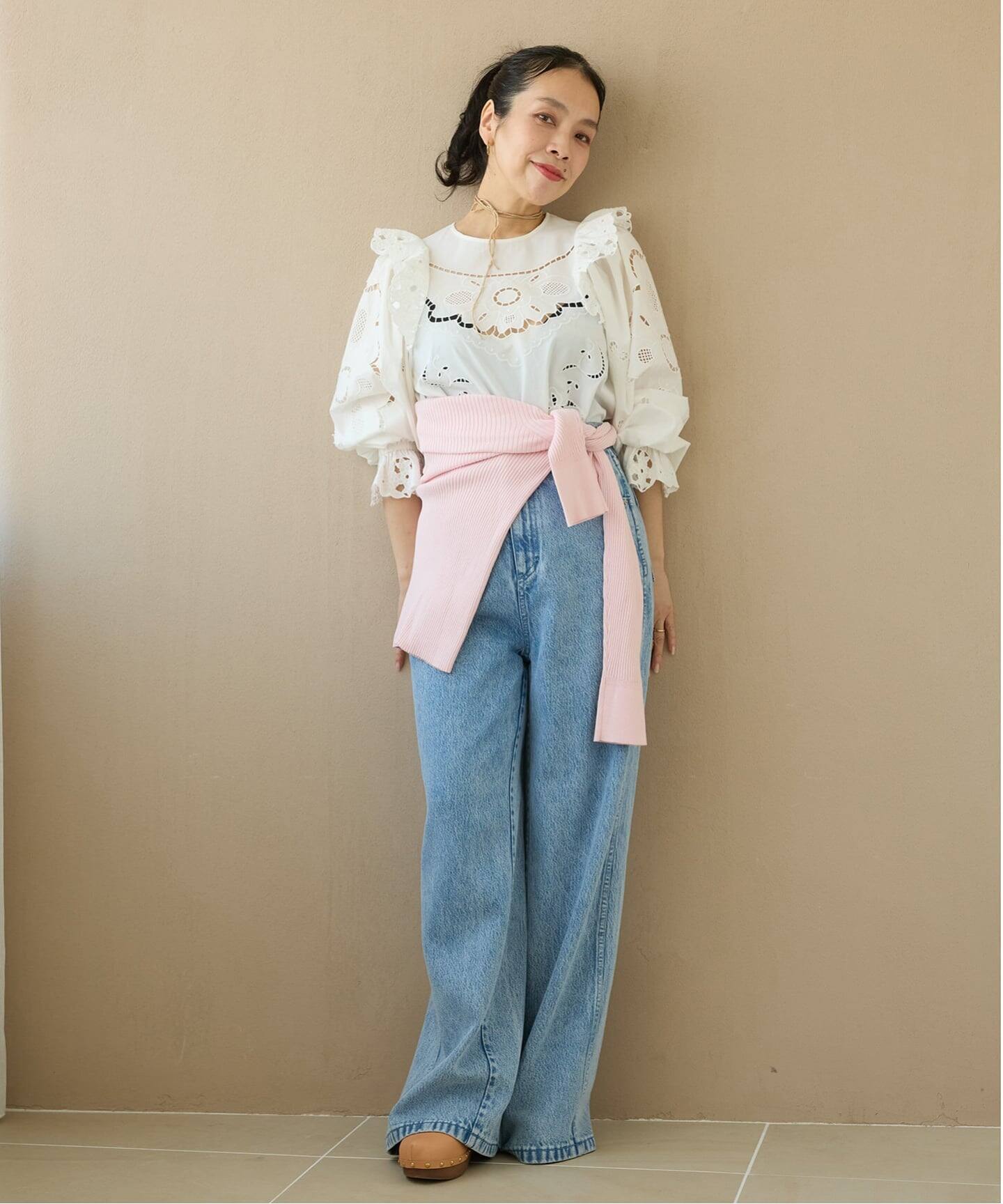 IENA LA BOUCLE カットワークブロードブラウス（シャツ／ブラウス