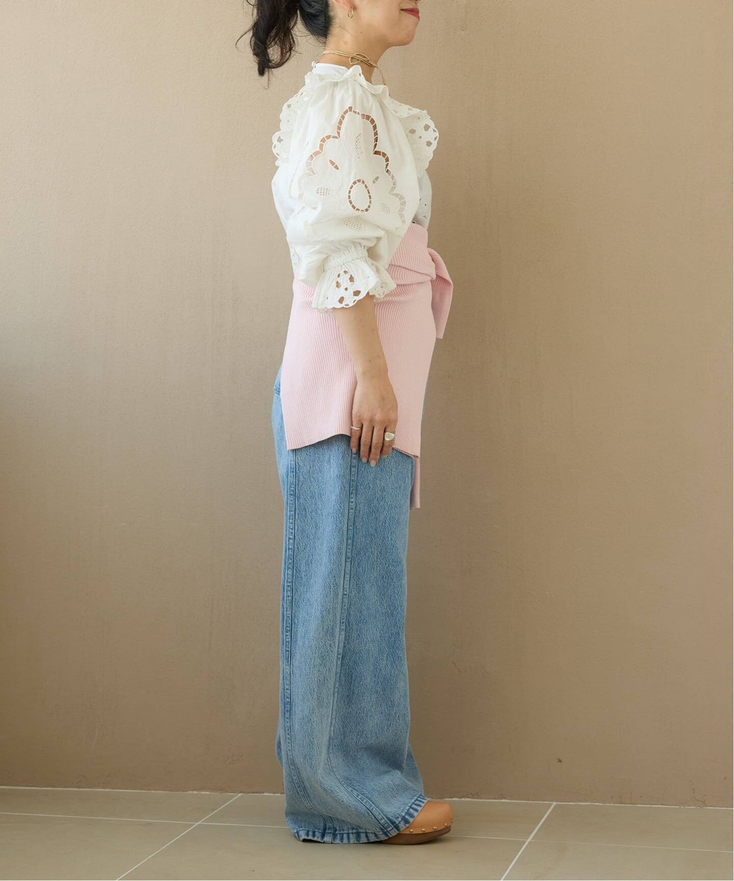 IENA LA BOUCLE カットワークブロードブラウス（シャツ／ブラウス