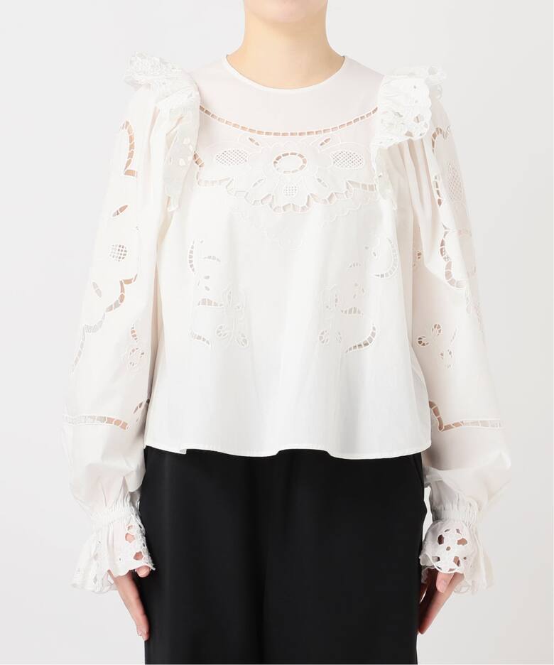 IENA LA BOUCLE ♢ カットワーク レースブラウス IENA LA BOUCLE 