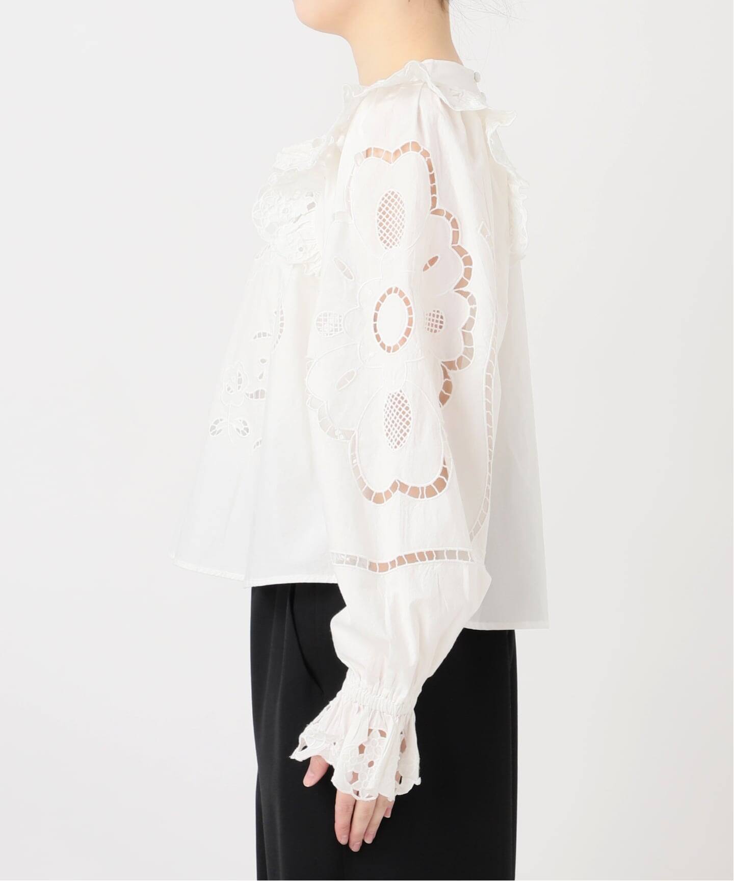 IENA LA BOUCLE☆カットワークレースブラウス☆ セール】IENA LA BOUCLE カットワークレース ブラウス◇（シャツ