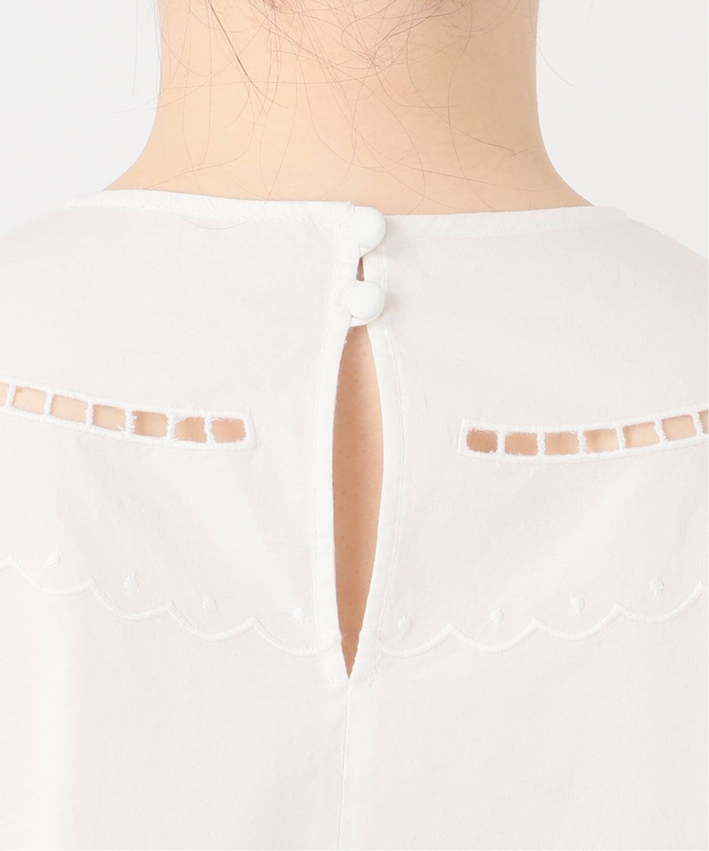 IENA LA BOUCLE カットワークブロードブラウス（シャツ／ブラウス