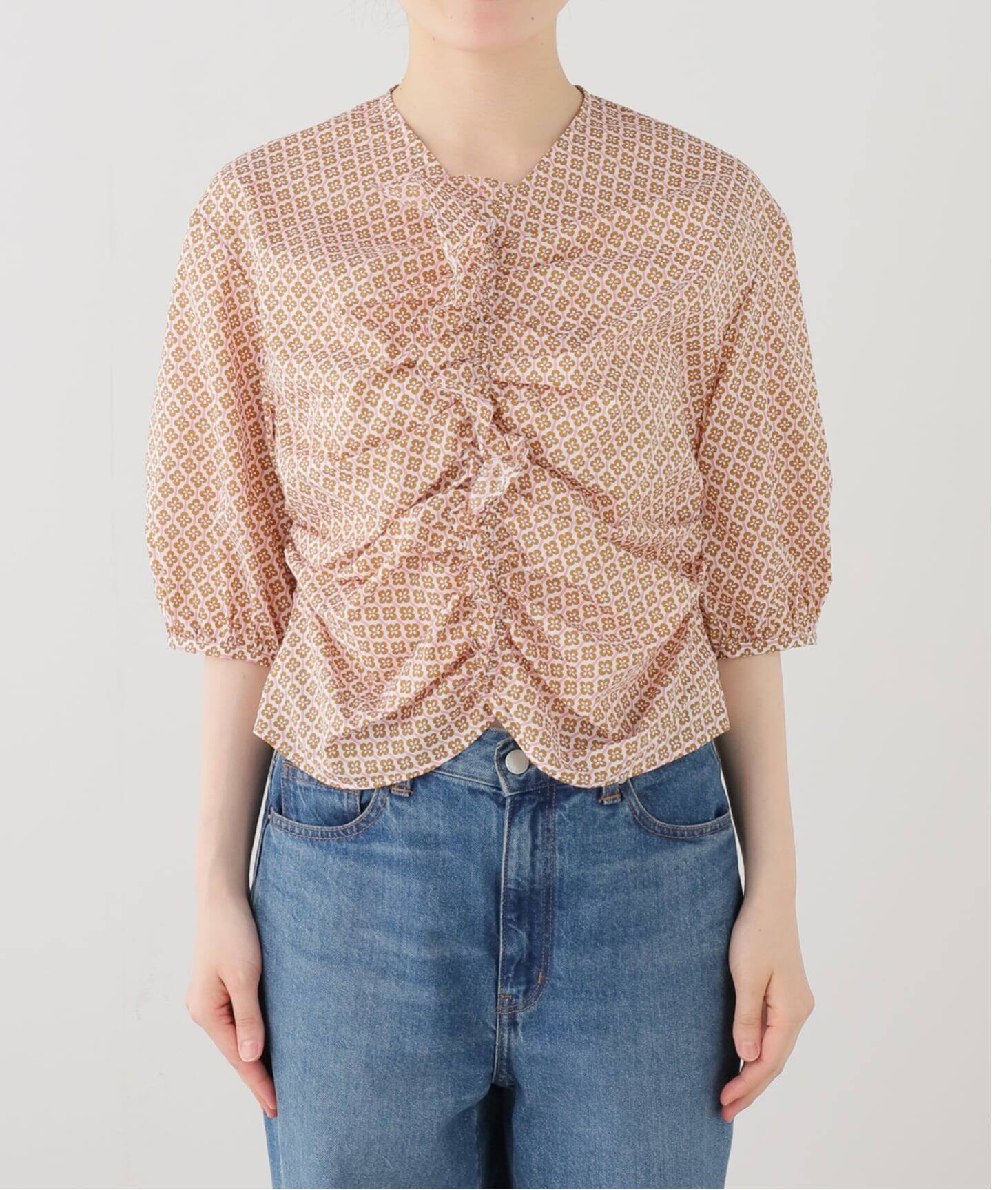 IENA LA BOUCLE リバティギャザーブラウス（シャツ／ブラウス）｜IENA