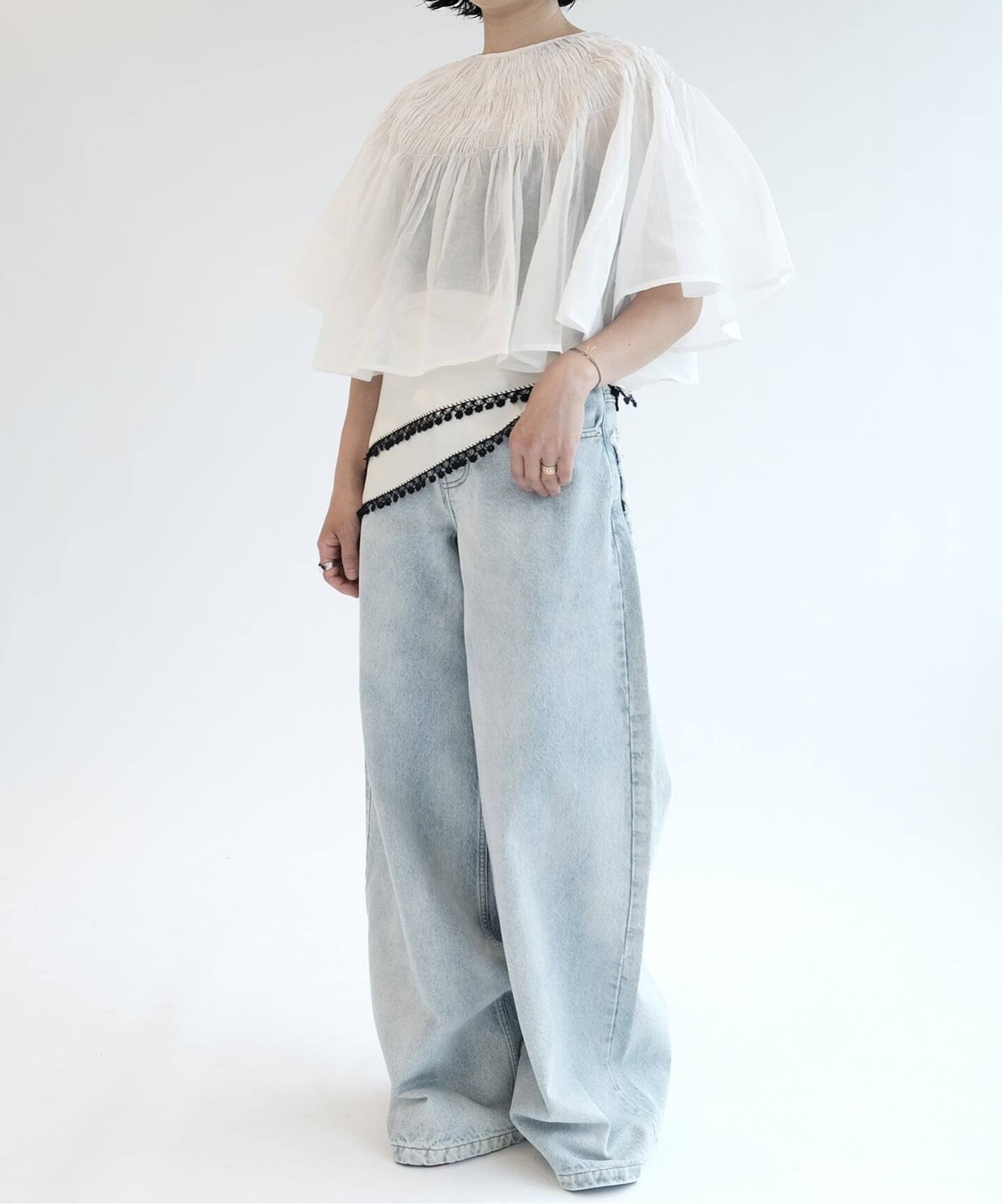 IENA LA BOUCLE ハンドタックボレロブラウス（シャツ／ブラウス 