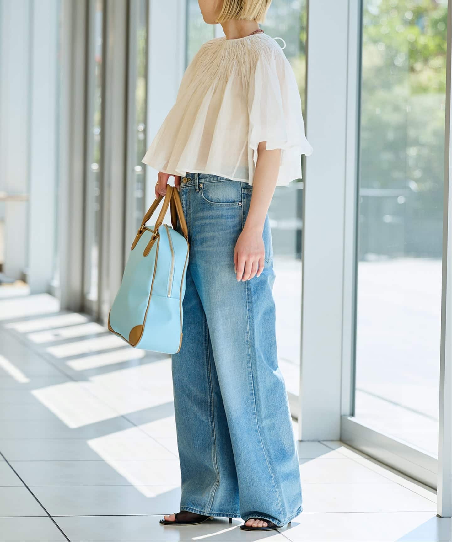 IENA LA BOUCLE ハンドタックボレロブラウス（シャツ／ブラウス