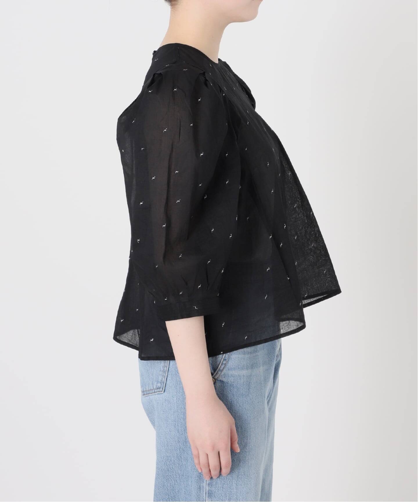 追加予約》IENA LA BOUCLE コットンオーガンザエンブロイダリー