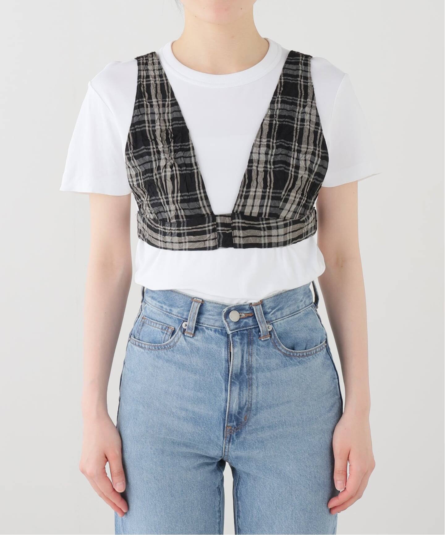 IENA LA BOUCLE キャッチワッシャーチェックビスチェ（その他トップス