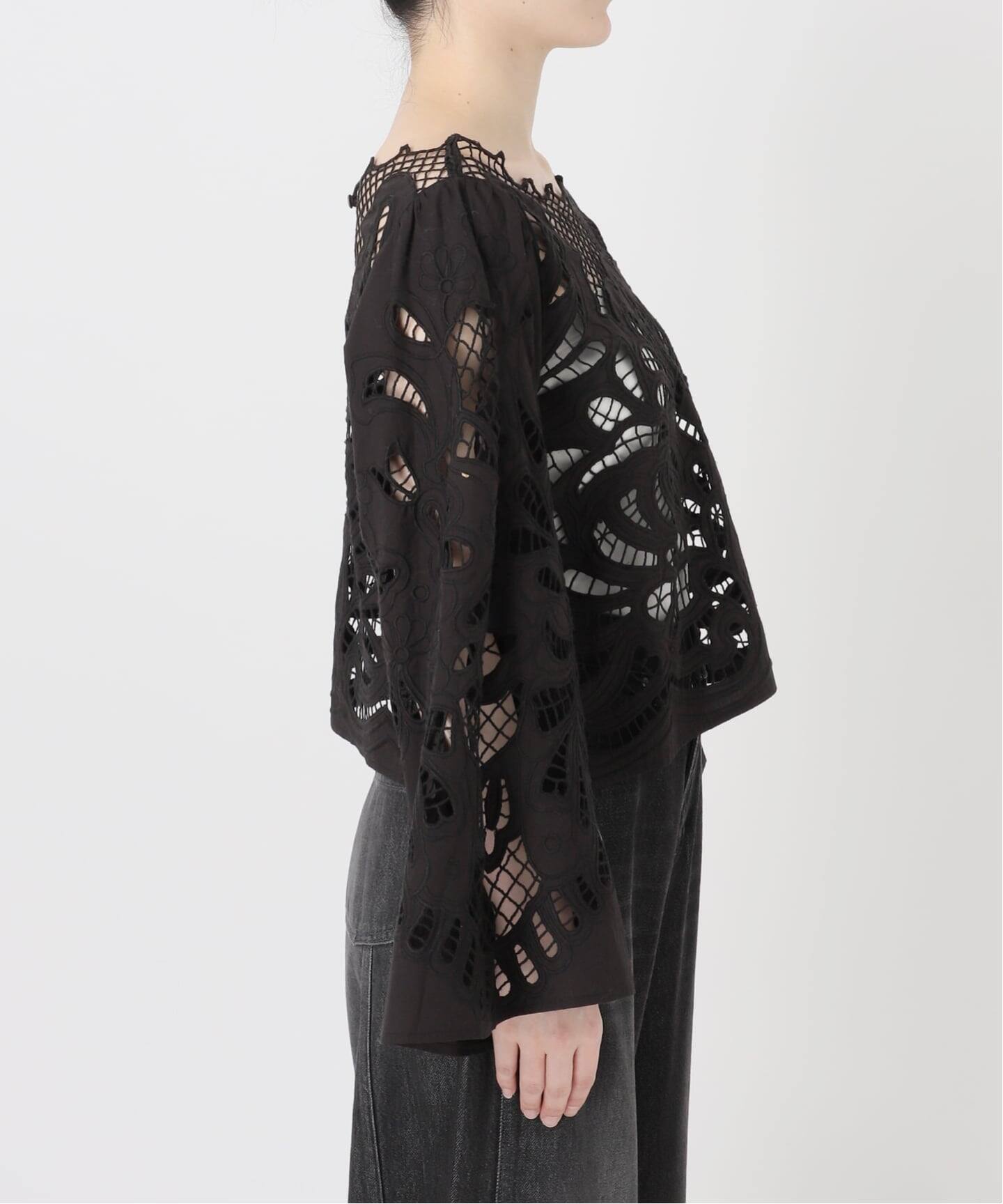 予約》IENA LA BOUCLE カットワーク刺繍ブラウス（シャツ／ブラウス
