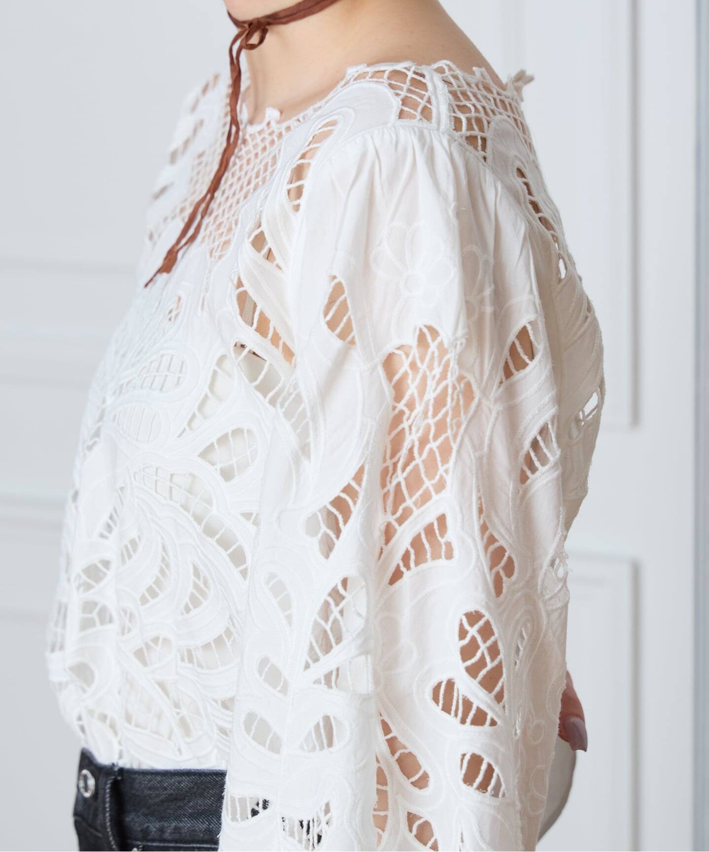 IENA LA BOUCLE カットワーク刺繍ブラウス（シャツ／ブラウス）｜IENA
