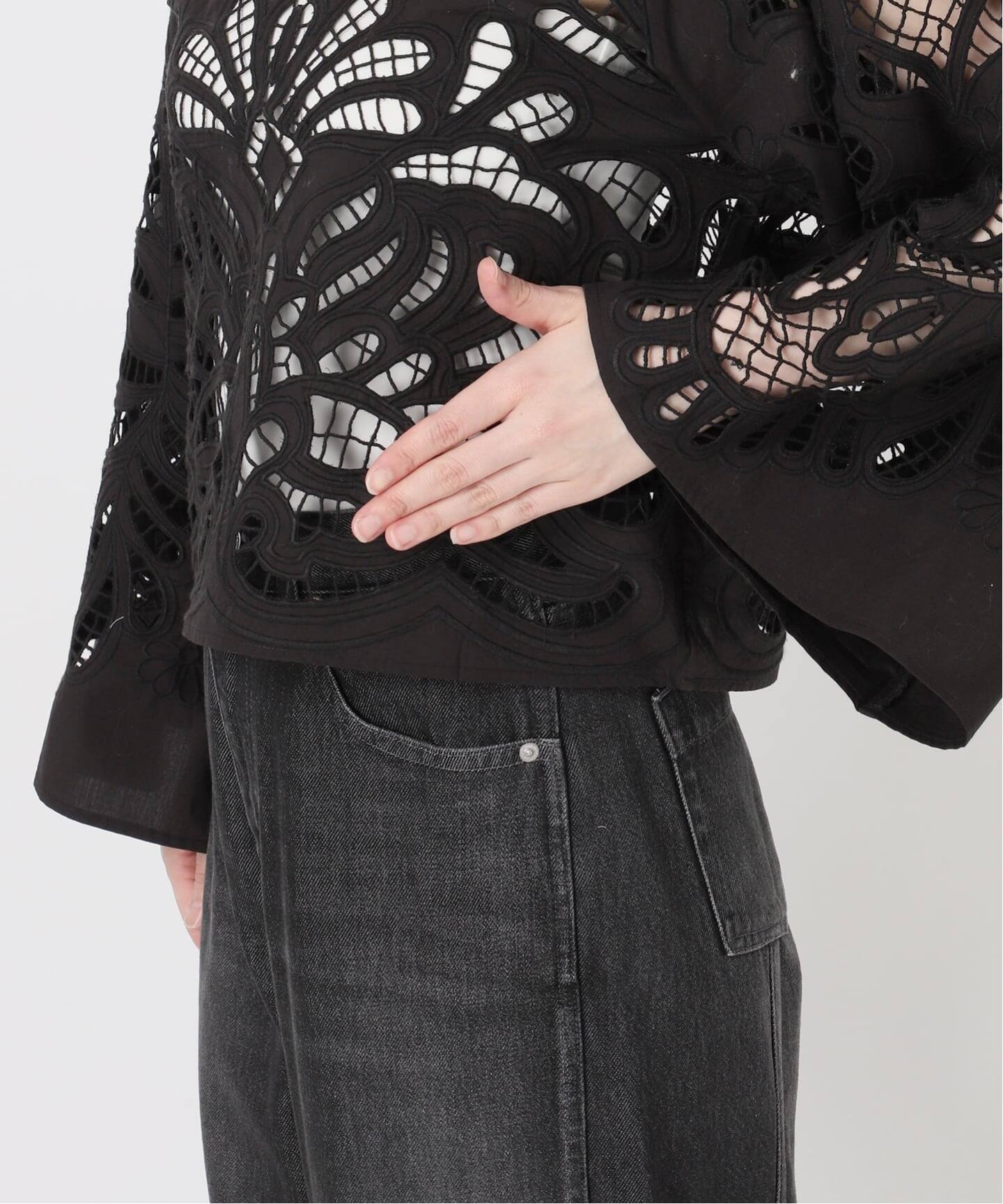 予約》IENA LA BOUCLE カットワーク刺繍ブラウス（シャツ／ブラウス