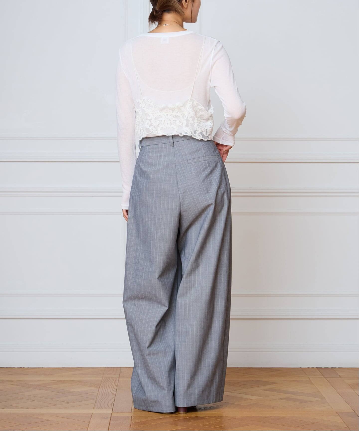 IENA LA BOUCLE メッシュエブロイダリービスチェ（キャミソール 